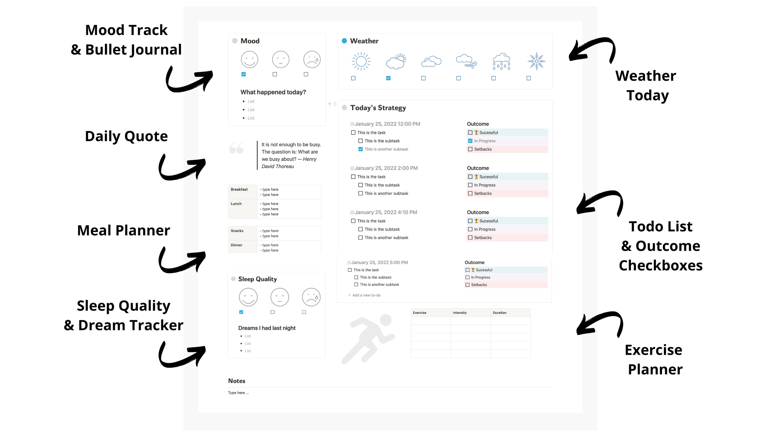 notion homework planner template