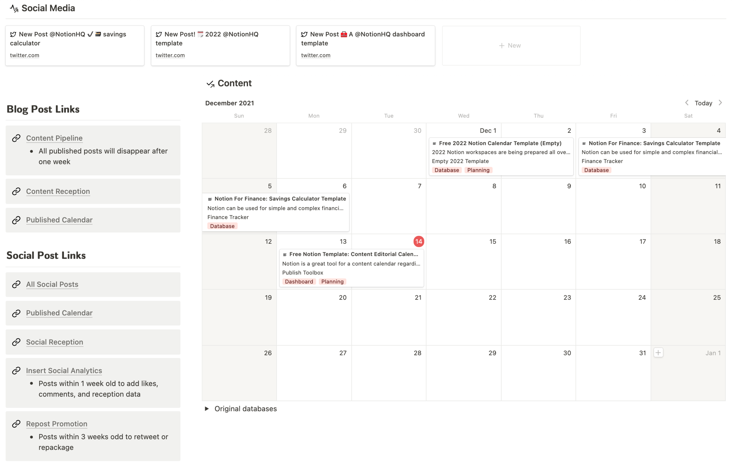 Free Notion Template Editorial Content Calendar — Red Gregory