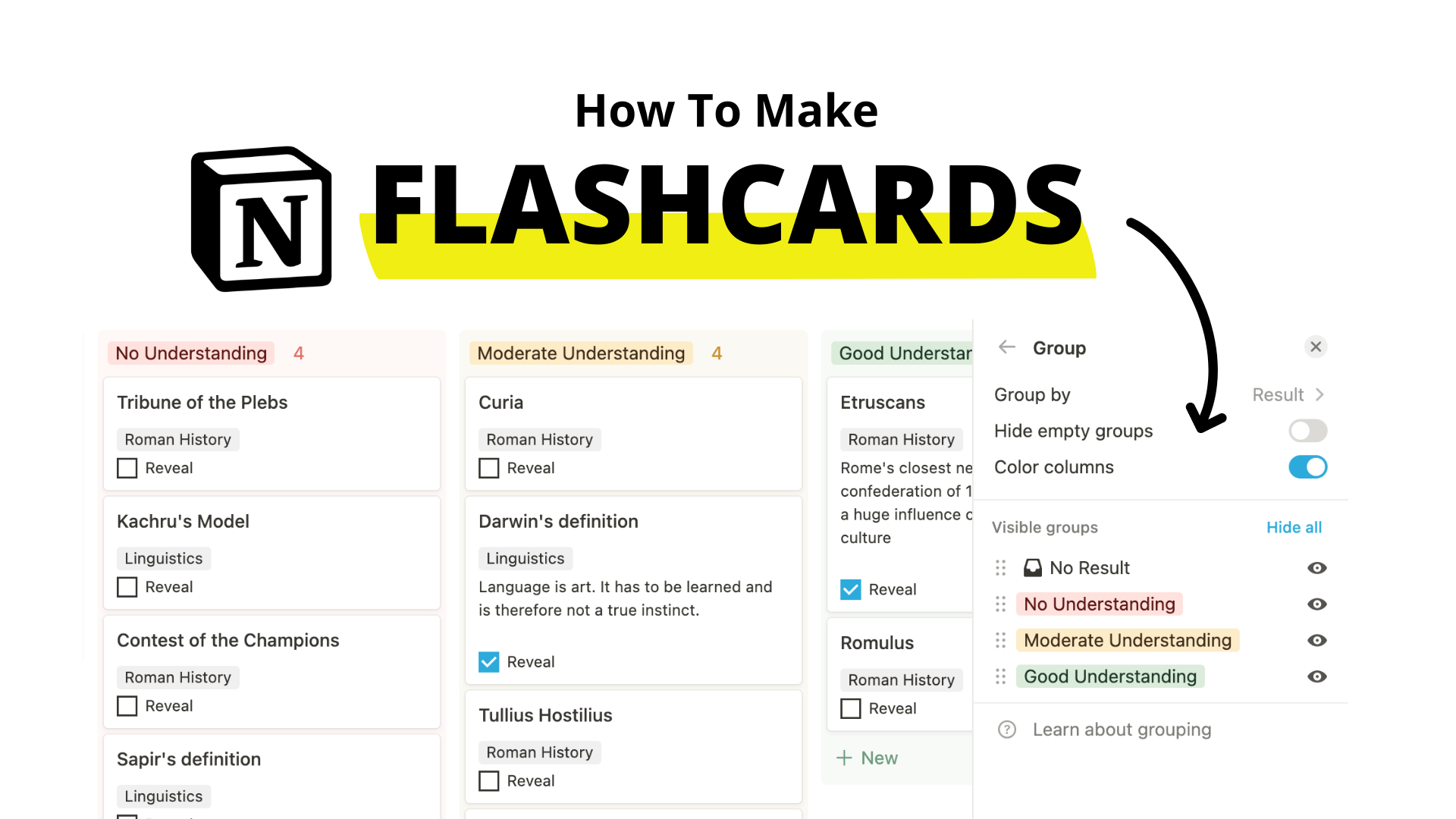 Using Colored Flashcards (Index Cards) and Tags to Organize