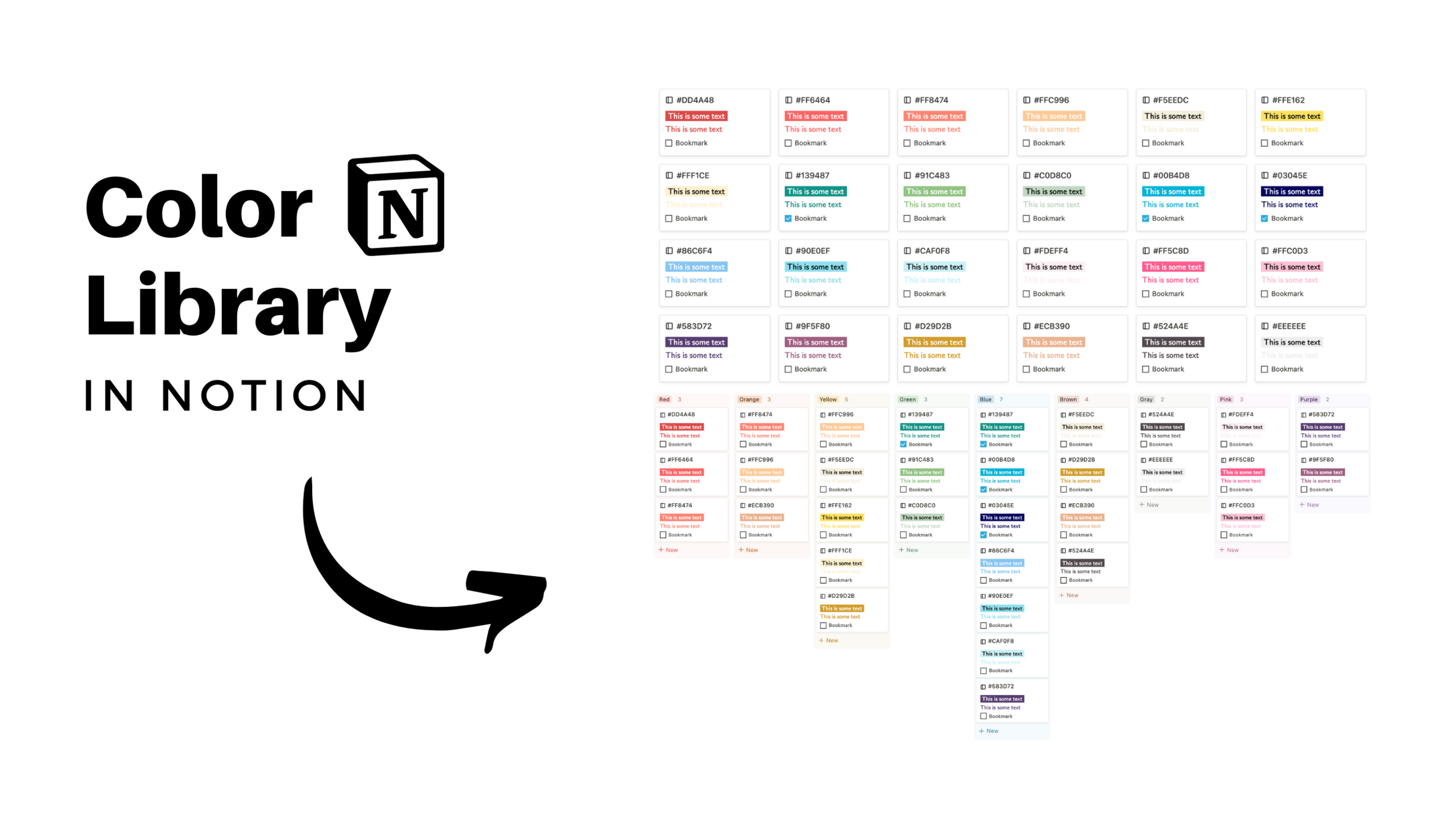 Free Notion Template: The Color Library and Organizer — Red Gregory