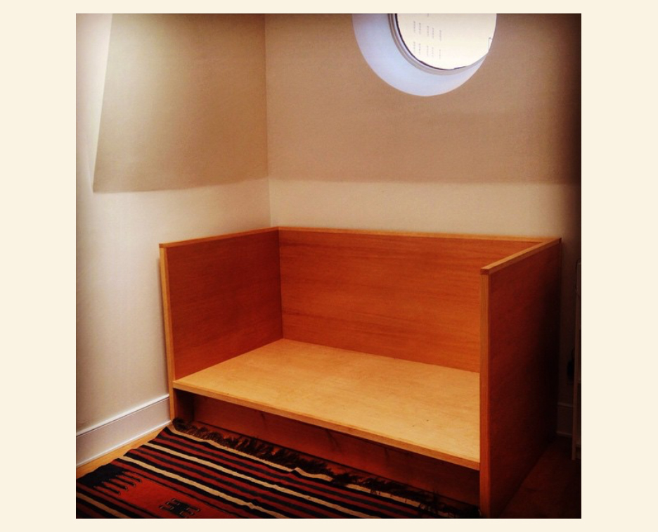 Reproduction of a Donald Judd day bed.