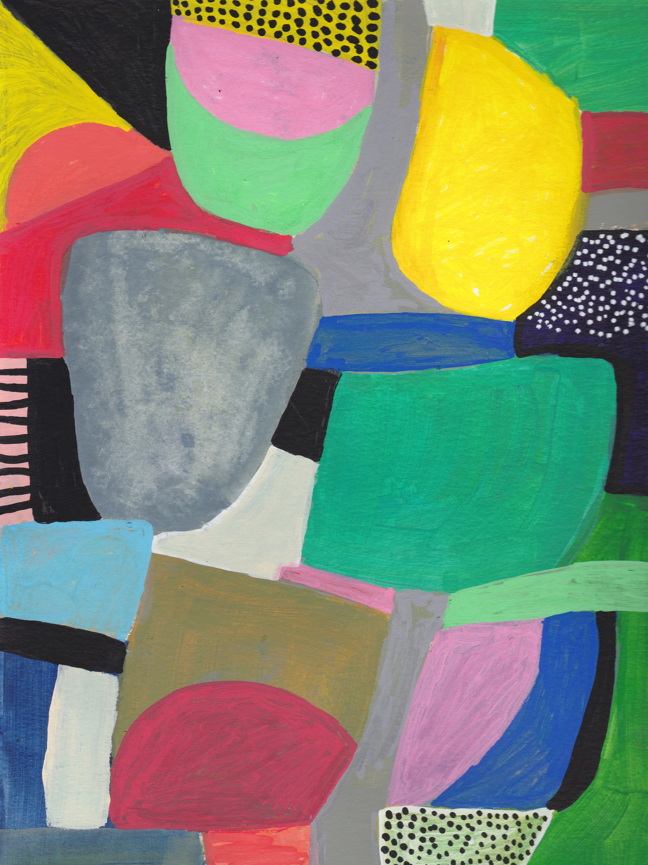 acrylic-on paper-painting