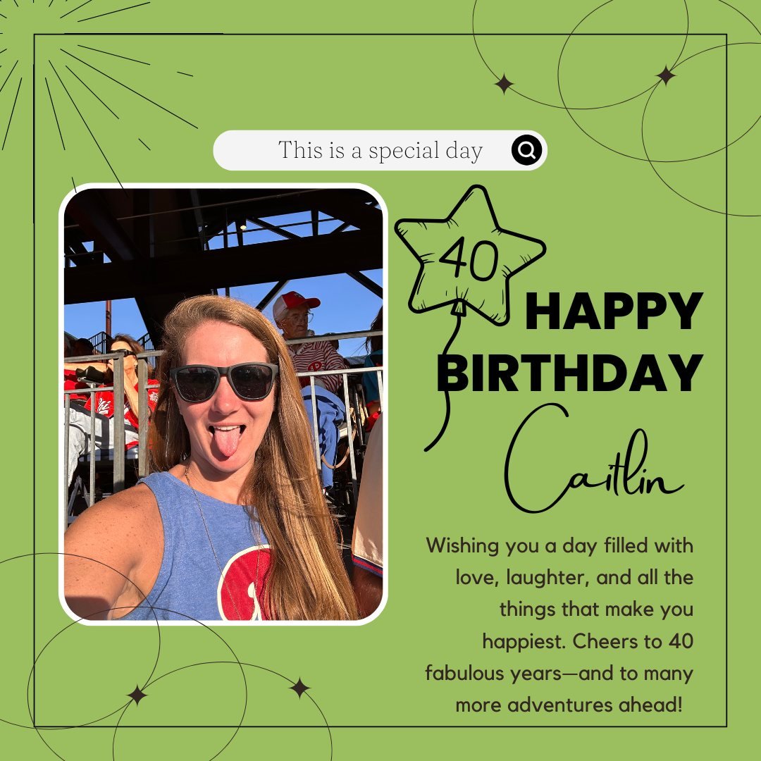 🎉 Happy 40th Birthday, Caitlin! 🎉

Join us in wishing a very special member of the Vince May Team a fabulous 40th birthday! Caitlin&rsquo;s hard work, dedication, and positive energy make such a difference every single day&mdash;and we&rsquo;re so 