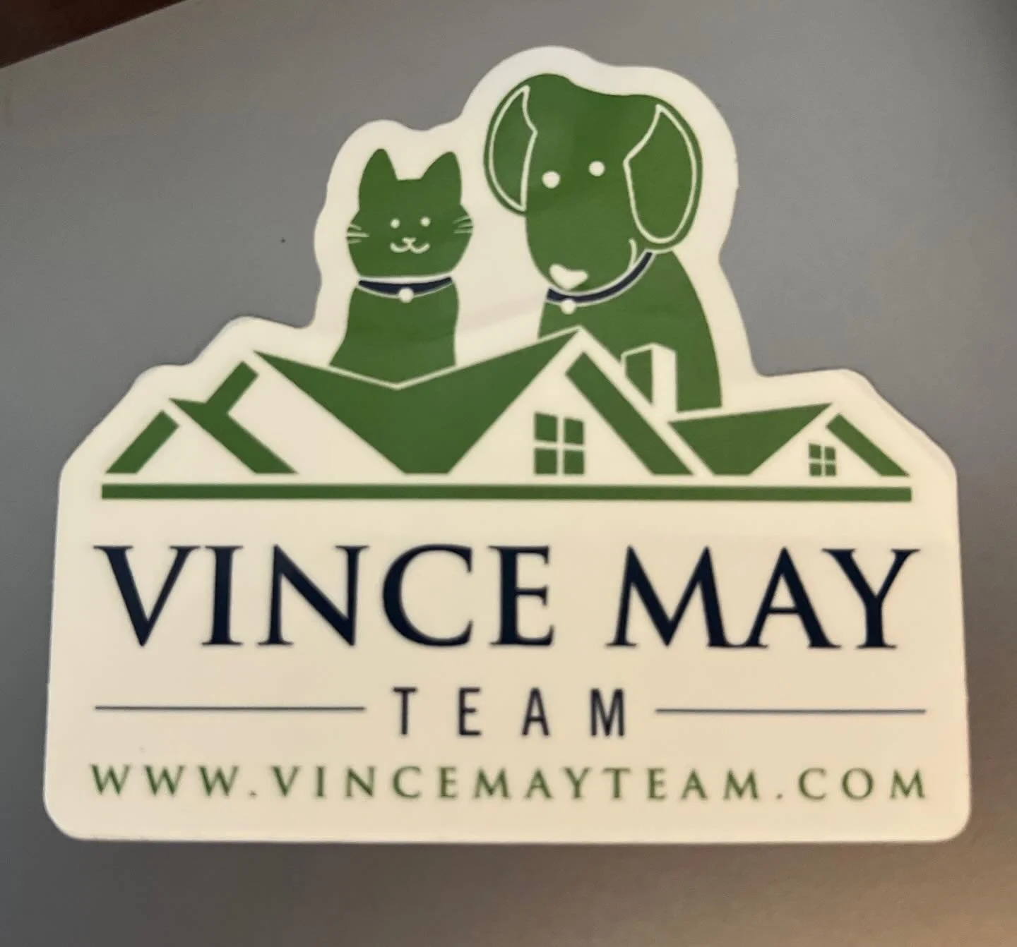 How adorable are these Vince May Team stickers?! 🐾✨ We are so excited to be at bark in the park this Saturday! We can't wait to see all the cute pups (and their humans ☺️) #BarkInThePark #VinceMayTeam #CommunityLove #RealEstateWithHeart