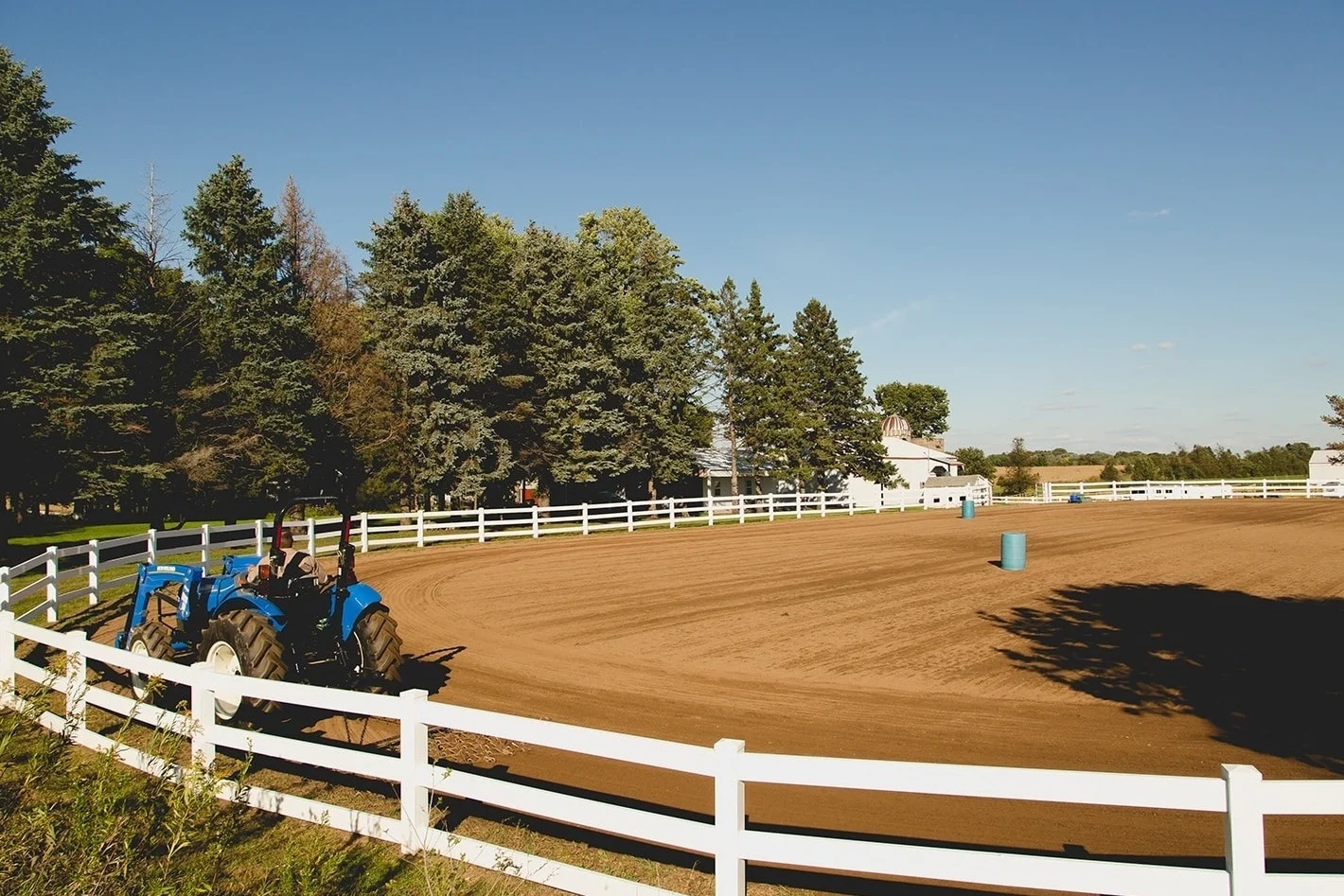 The outdoor arena received some TLC.