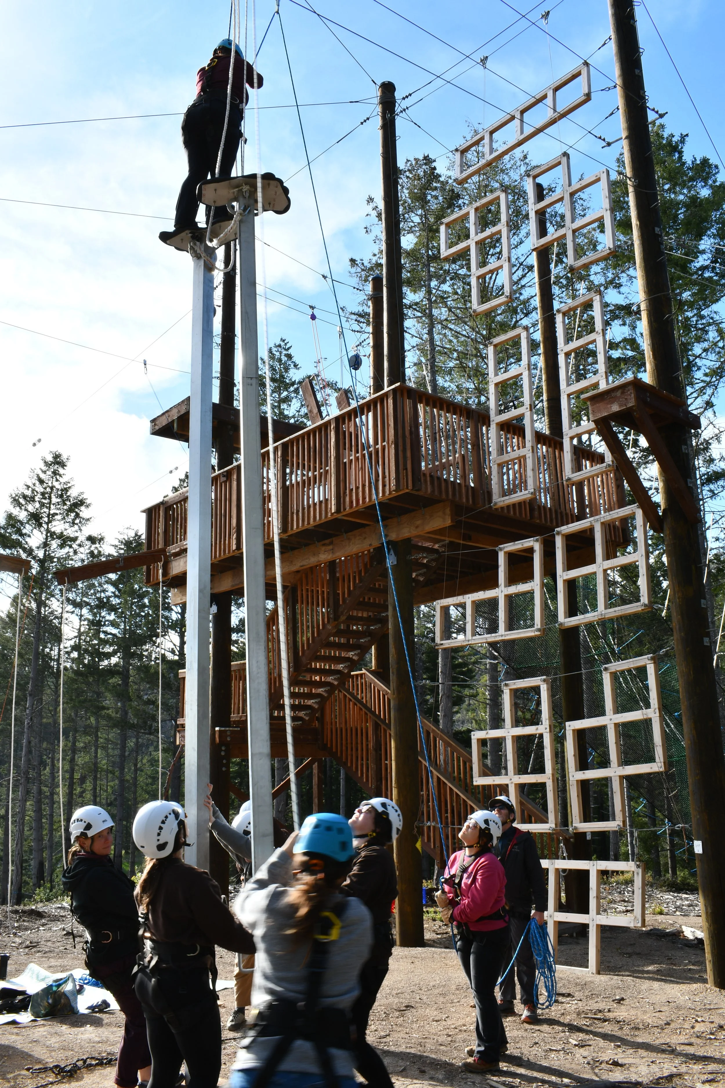 Skylark Ranch challenge course design by Synergo