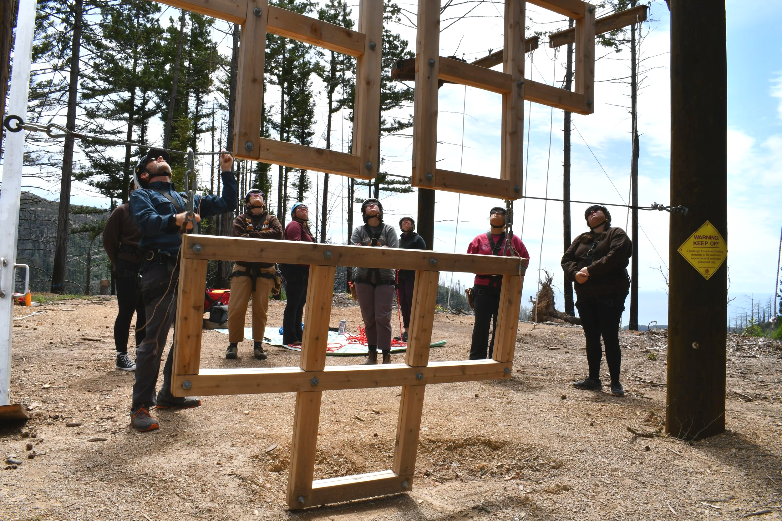 Skylark Ranch challenge course design by Synergo