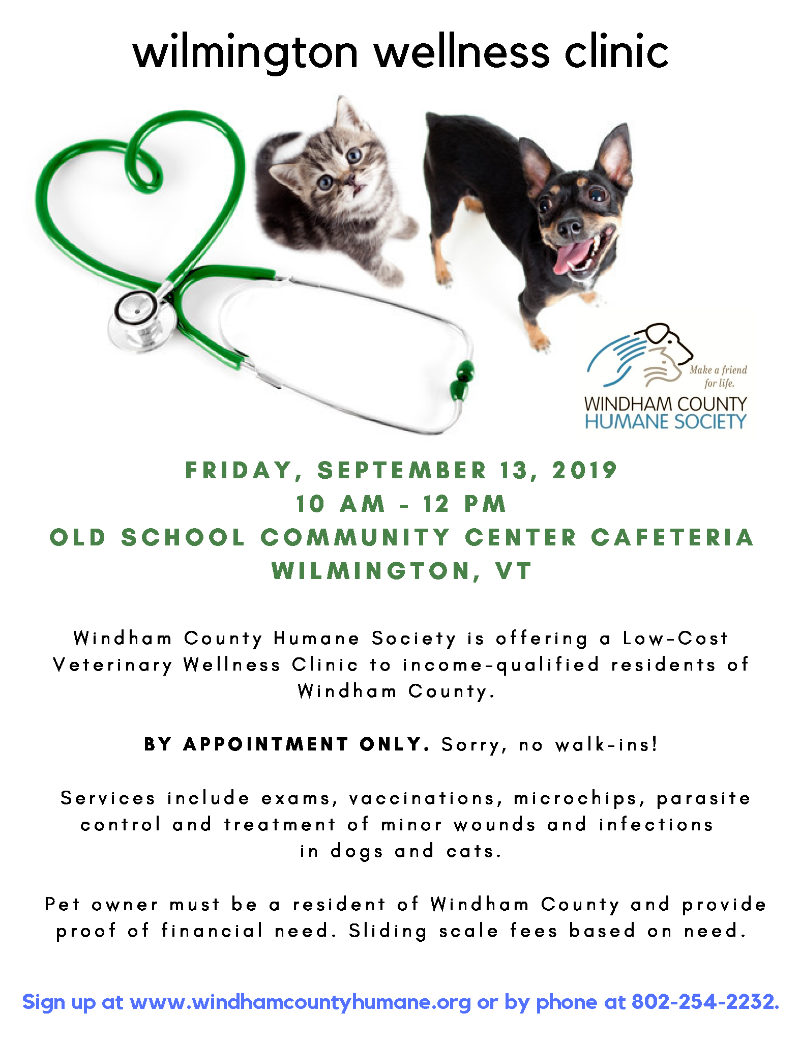 low cost pet wellness clinic