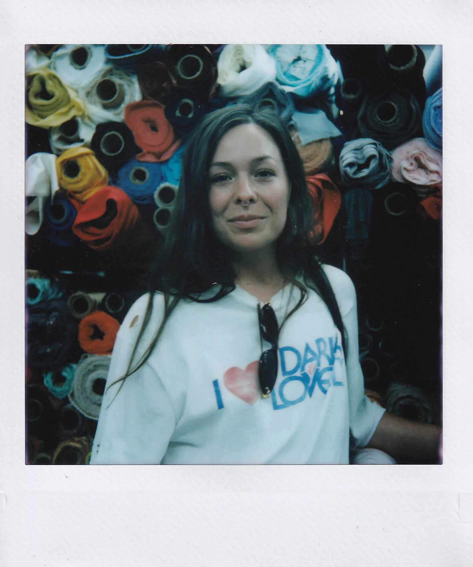 anna at the fabric store in the garment district, saturday, 9-6-25.jpg