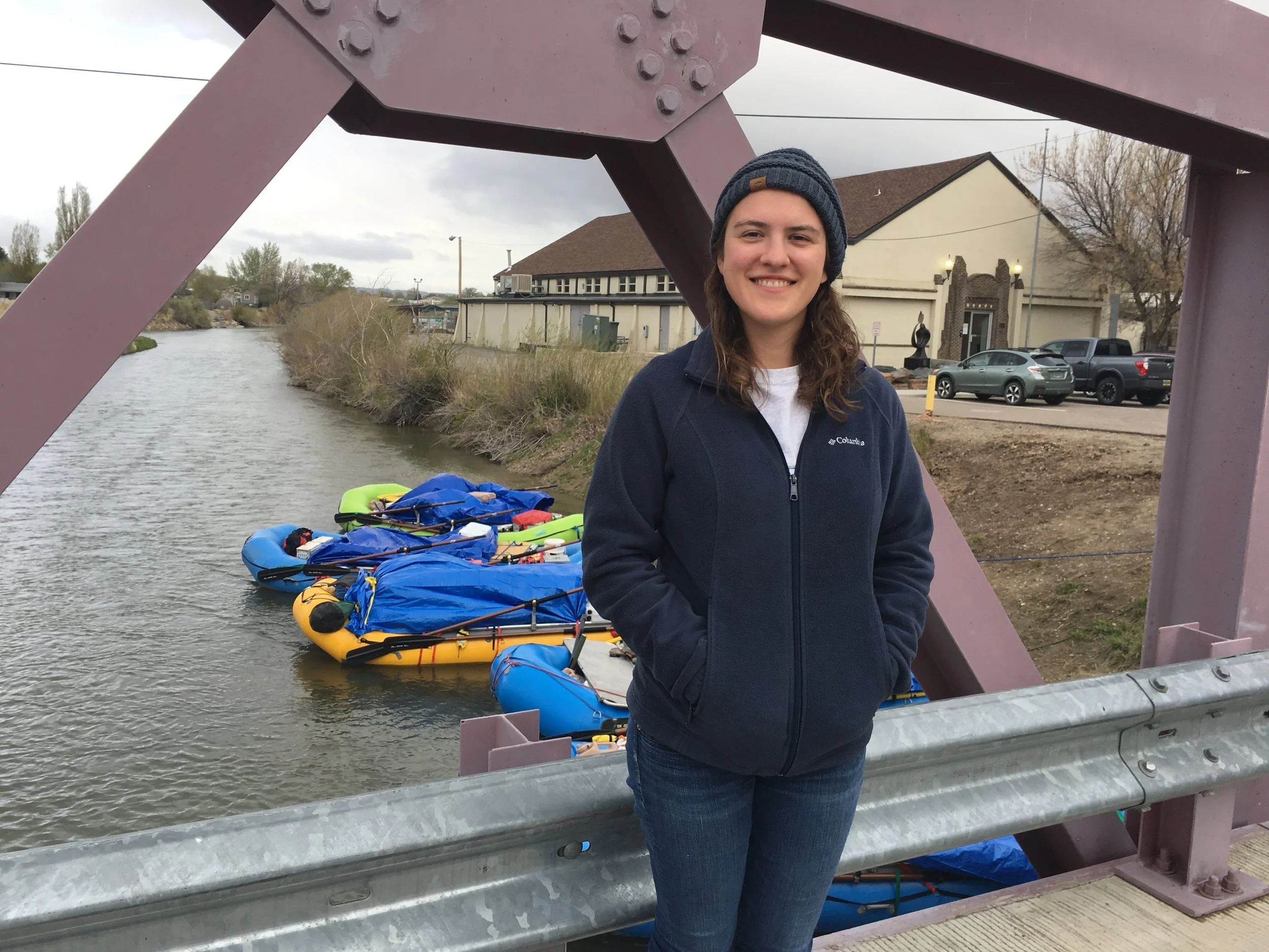 Janis LeMaster over the Green River near Expedition Island, May 23, 2019