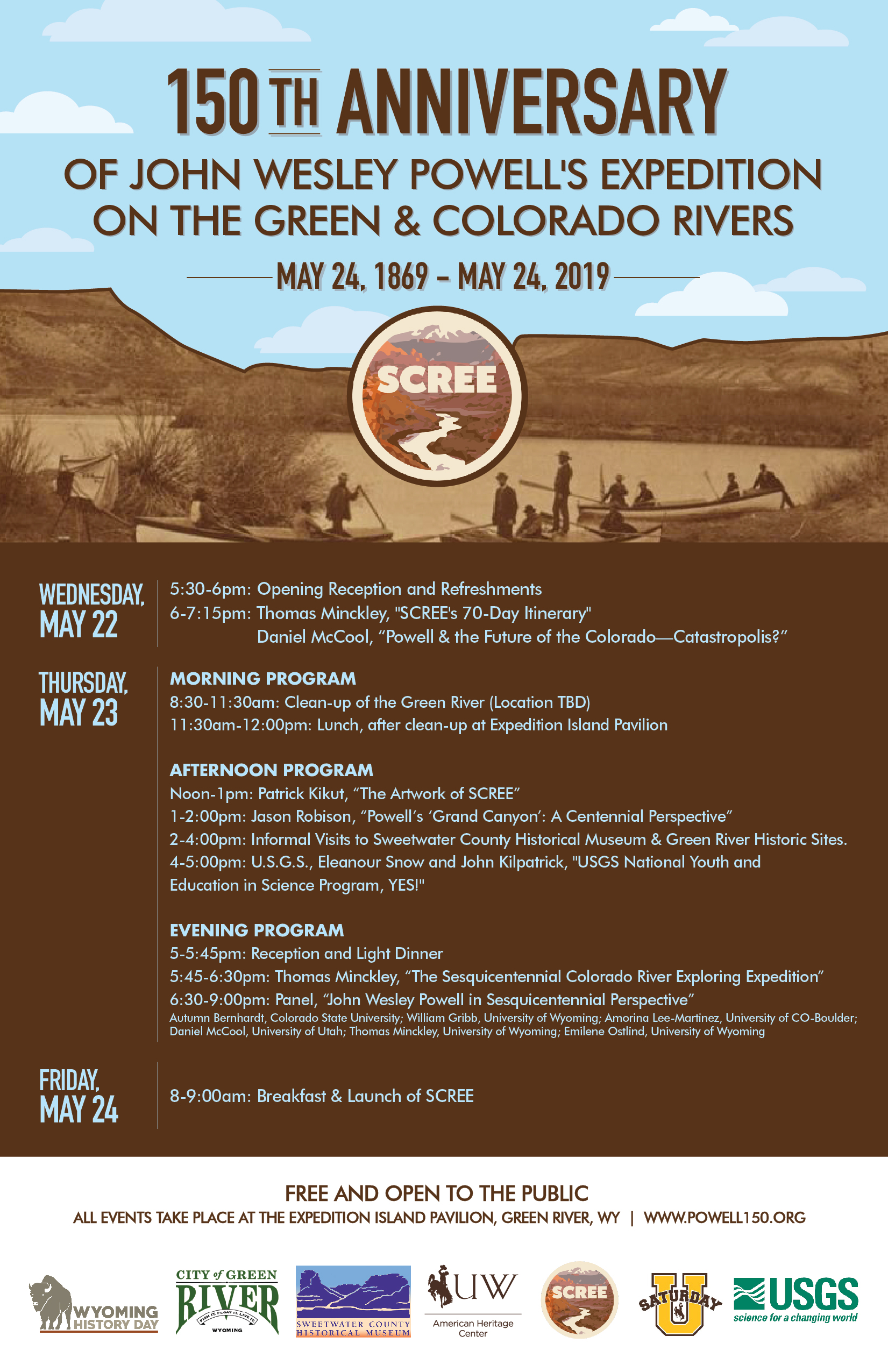 “ Expanded UW Program Celebrates 150th Anniversary of Powell’s Launch in Green River ” authored by UW Institutional Communications, May 16, 2019.