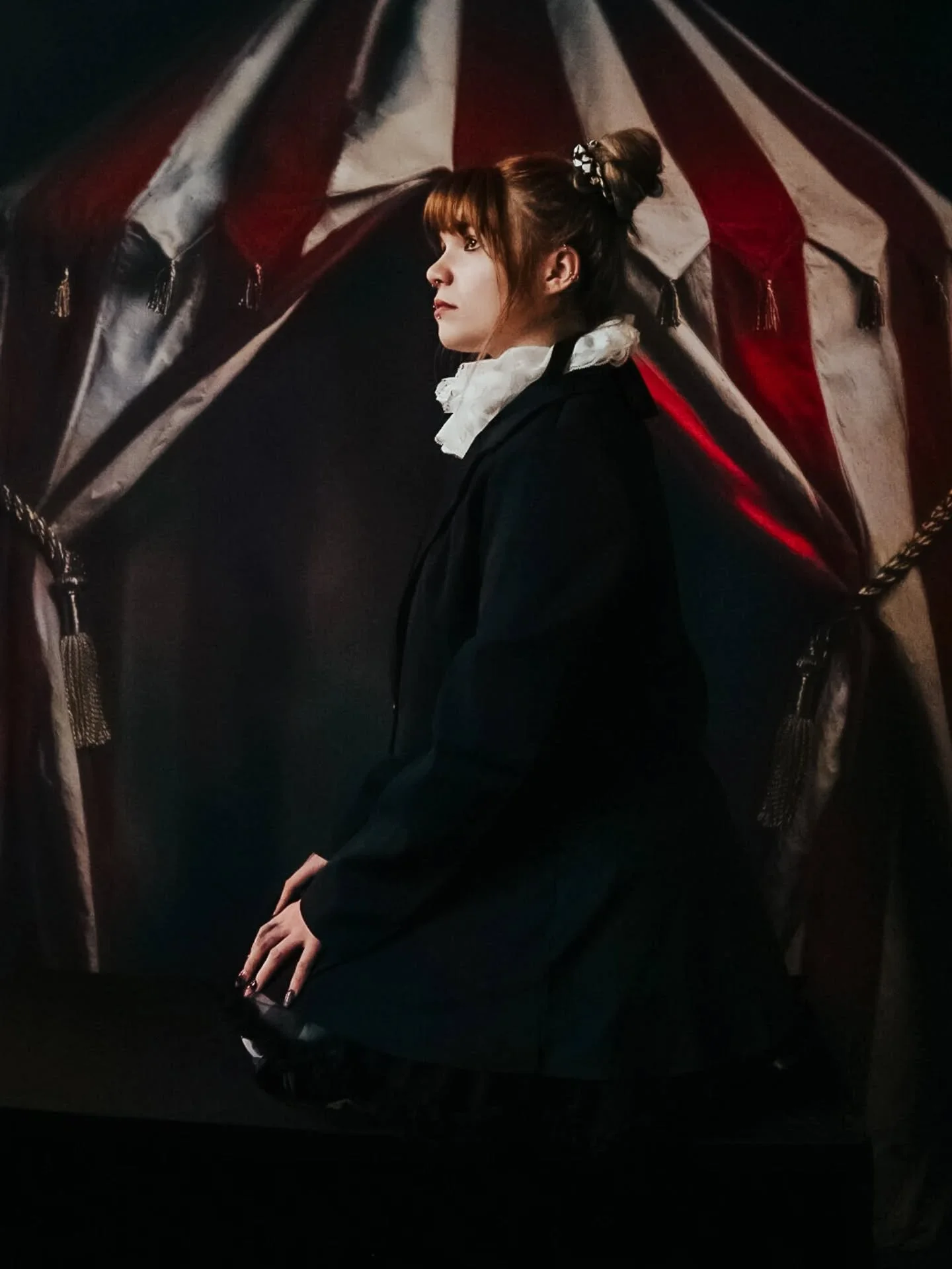 Enter the circus 🎪

Something a little different, absolutely loved this years Valentine's minis! 2 opposite themes for maximum individuality and fun!

Beauty @__tiz_jinx 
Wardrobe (clients own)
Boots @houseofelliotboudoir 
Set @babydreambackdrops 
P