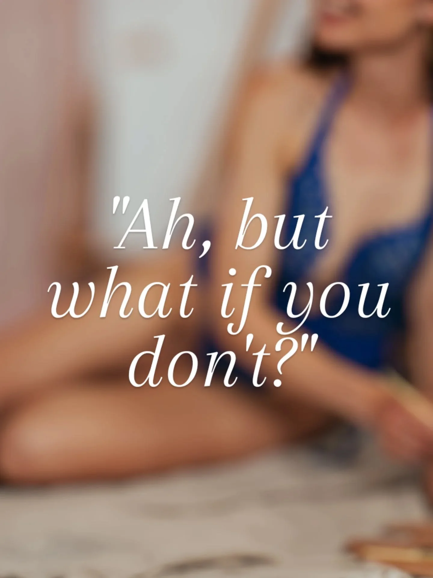 "What if I fail?"
"...but what if you don't?"

It's so easy to think of the bad scenarios, but what about the good one's?
What about the fun you'll have, how proud you feel, the love you feel and the joy it brings?

#leedsboudoirp