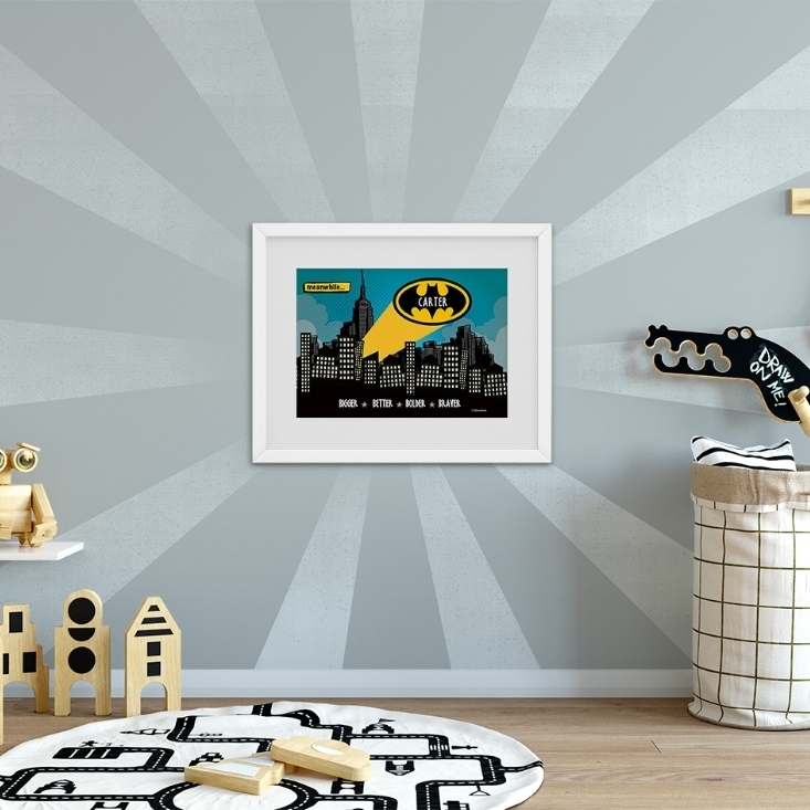 Superhero Cityscape Boys Room
