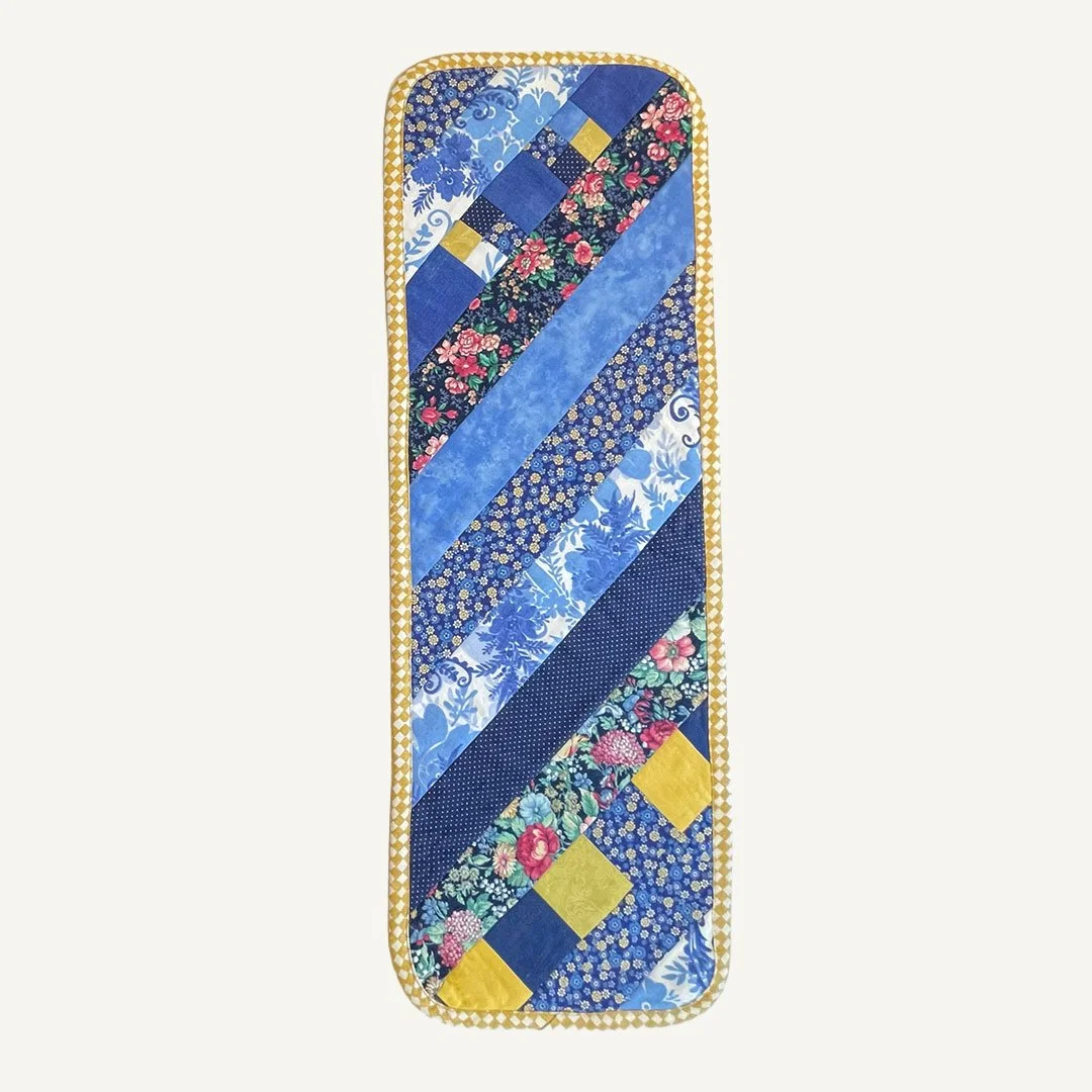 Sky-High Blossom Field Oblong Shaped Violin Blanket (With Batting)
