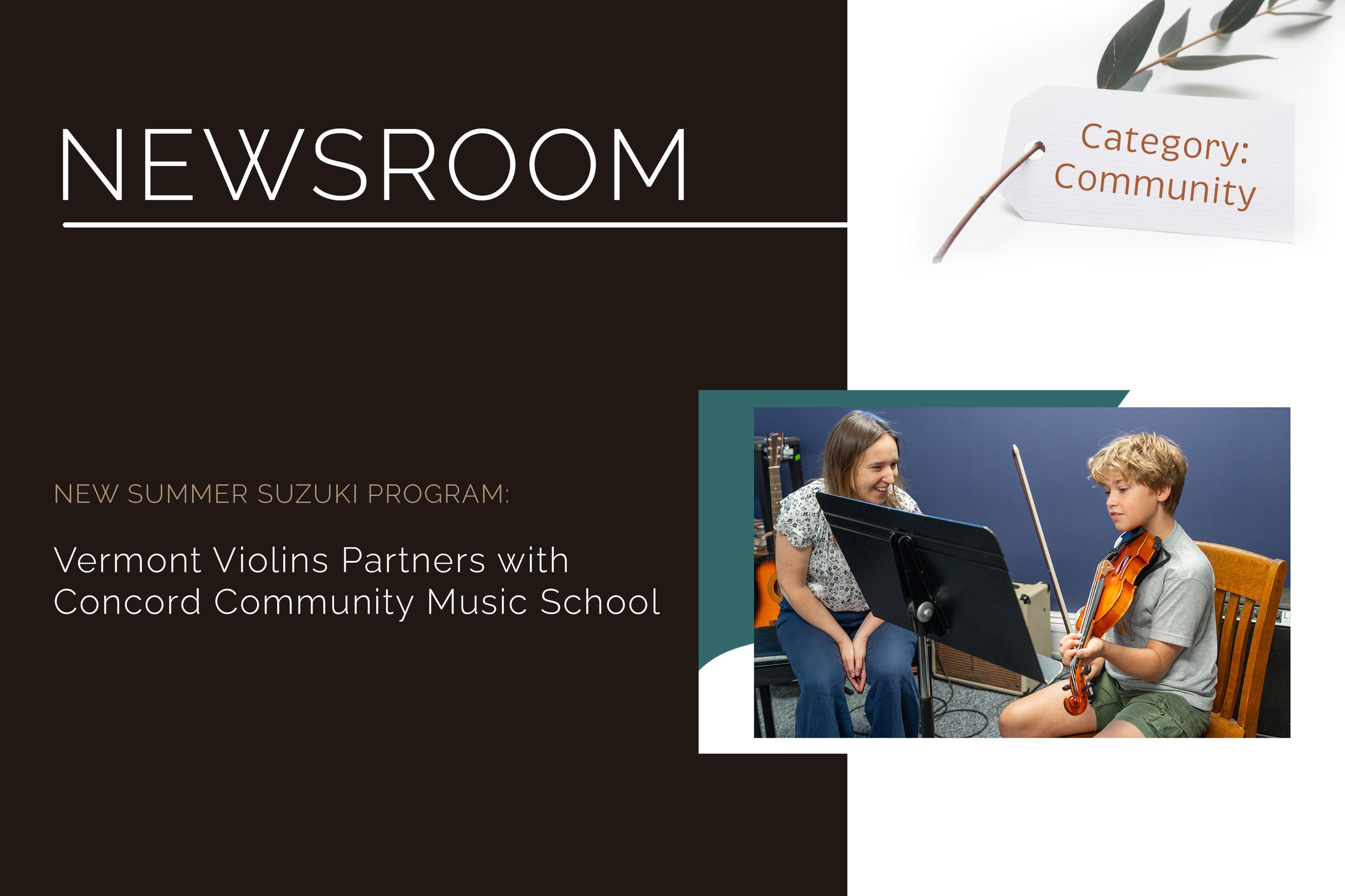Vermont Violins Partners with Concord Community Music School for New Summer Suzuki Program
