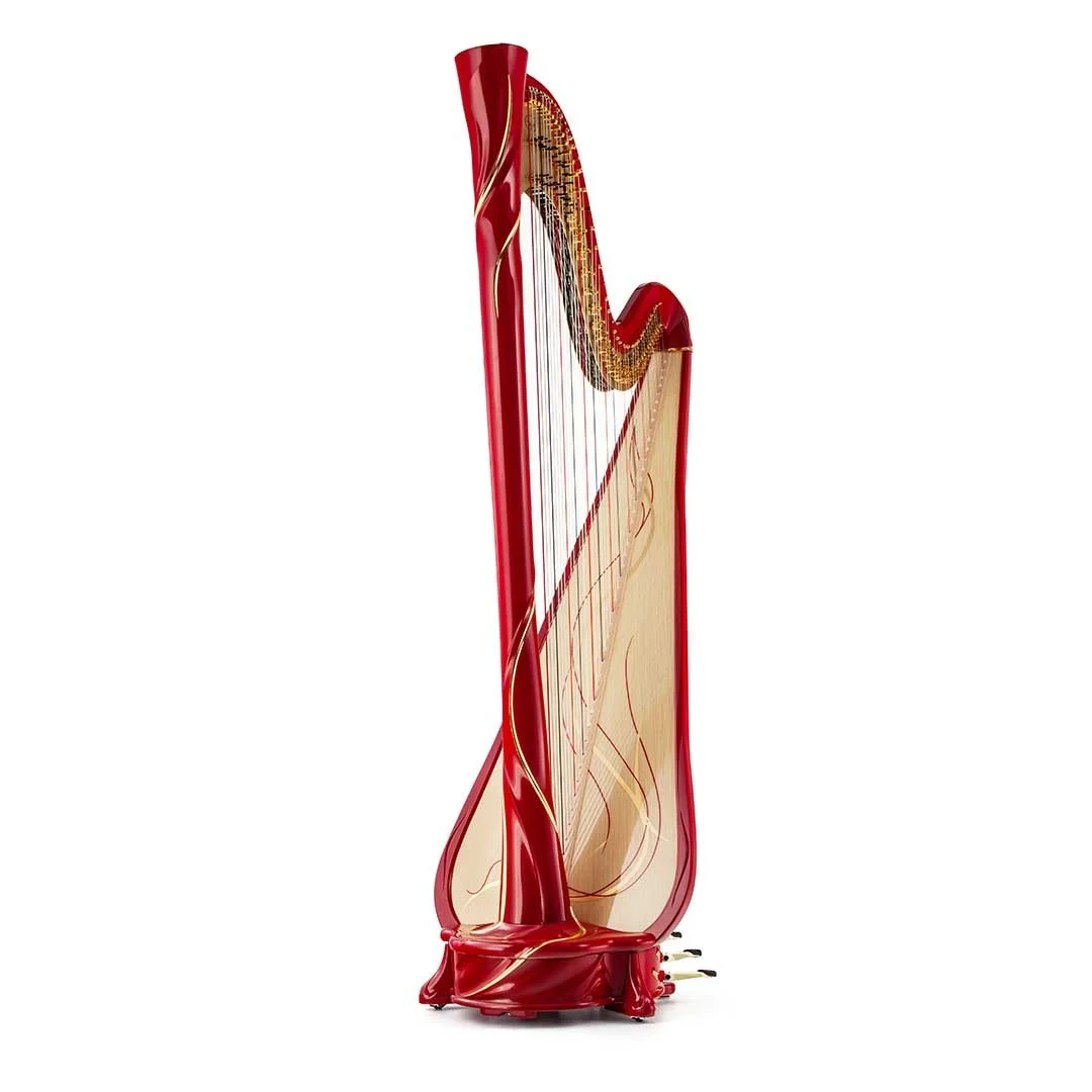 Salvi Diva Red Concert Grand Pedal Harp