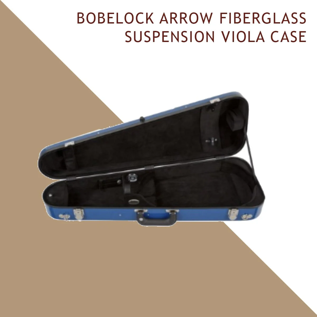 Bobelock Arrow Fiberglass Suspension Viola Case Velour