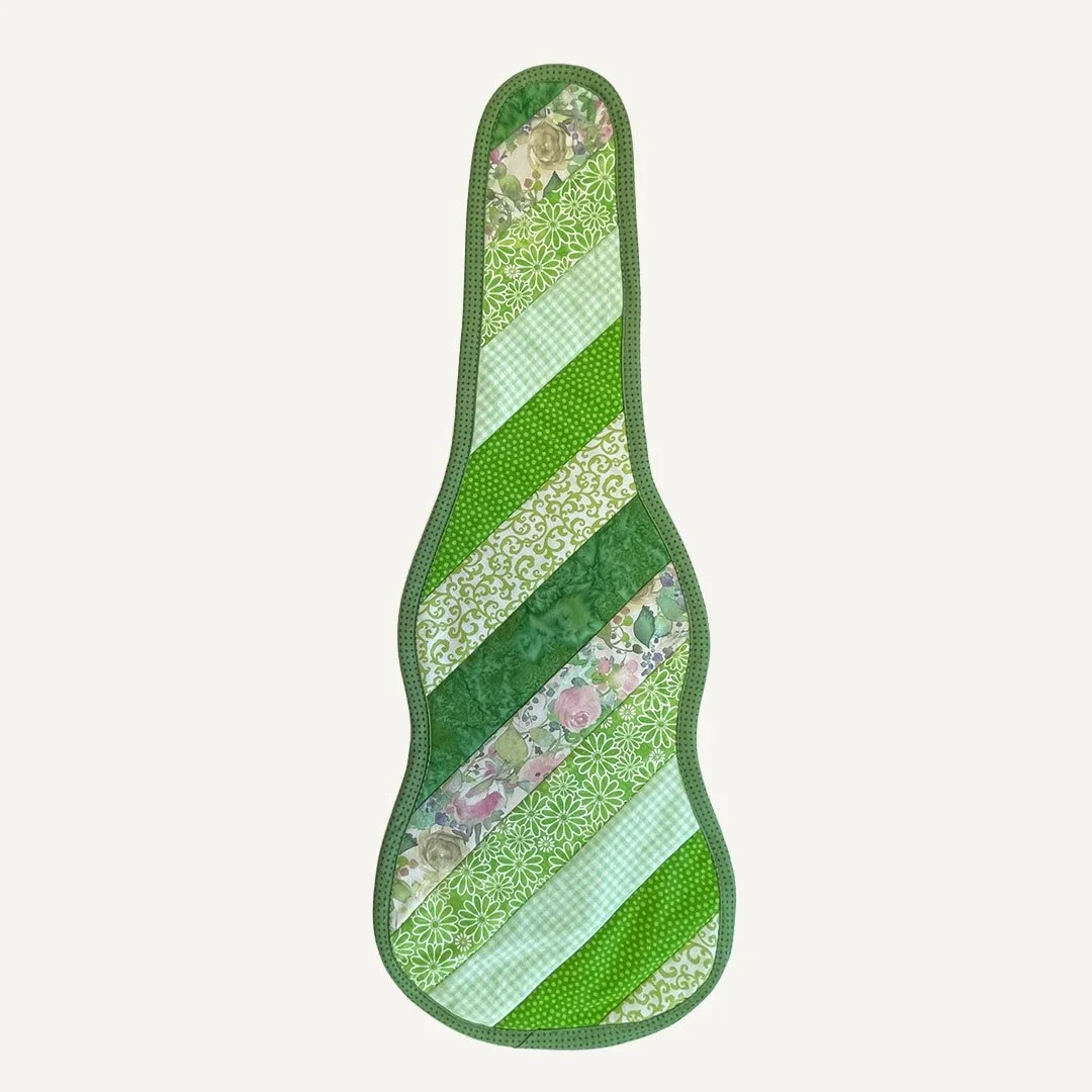 Symphony in Sage Shaped Violin Blanket (With Batting)