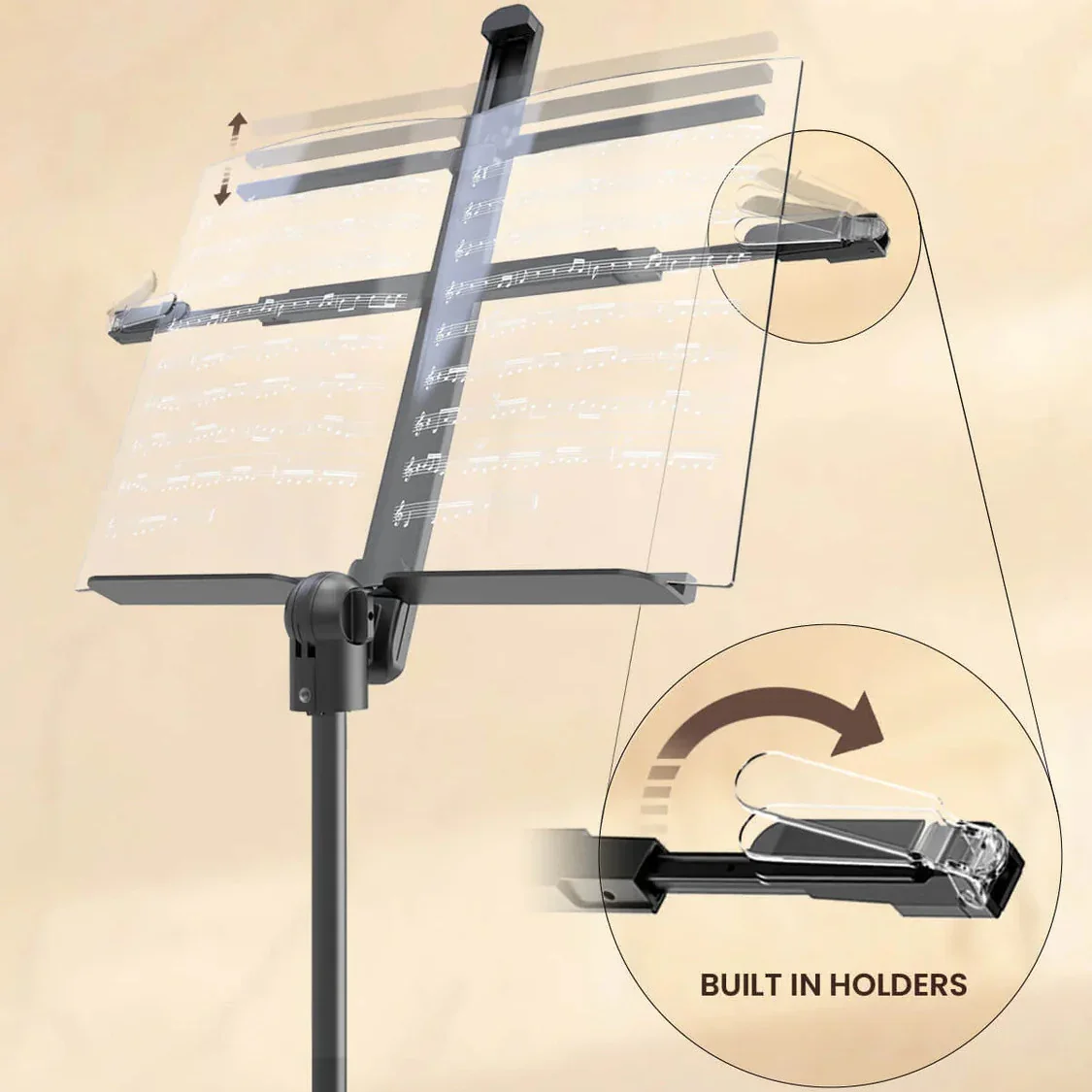 Kraftgeel Portable Lite Music Stand 06.webp