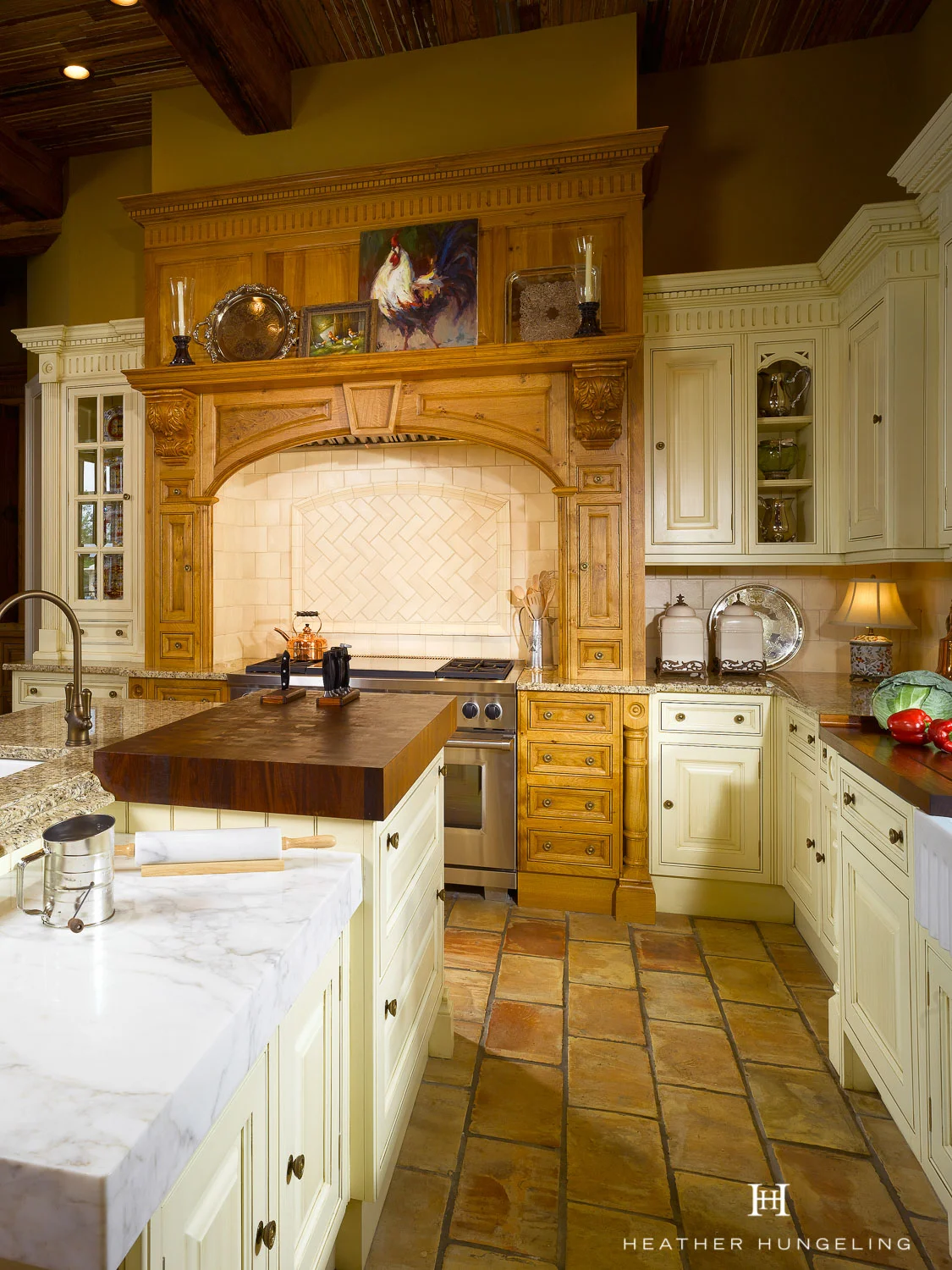 Luxury French Country Kitchen in Louisiana