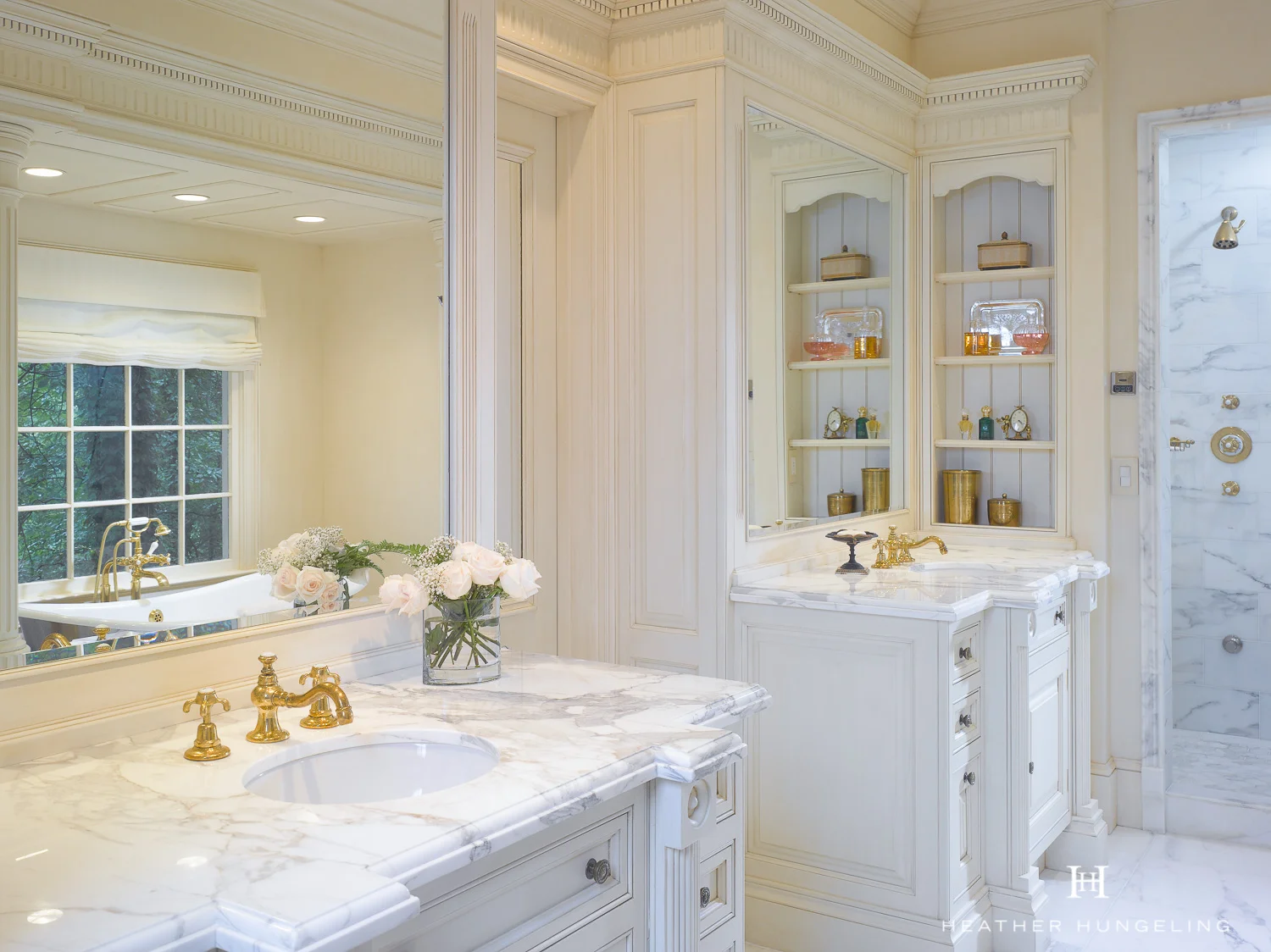 Clive Christian luxury bathroom vanities in Antique Cream
