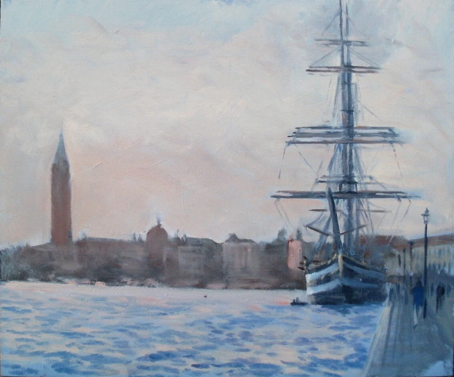 'Evening Light, Sailing Ship'