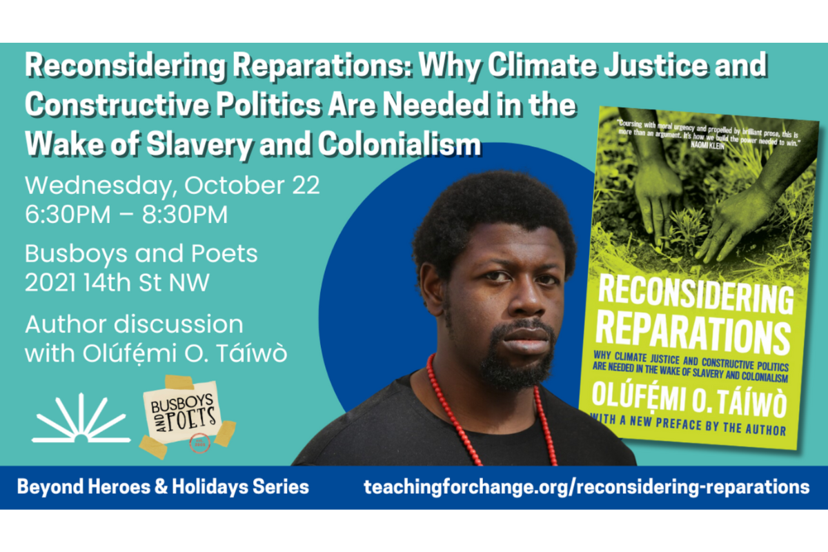 Reconsidering Reparations: Author Talk with Olúfẹ́mi O. Táíwò