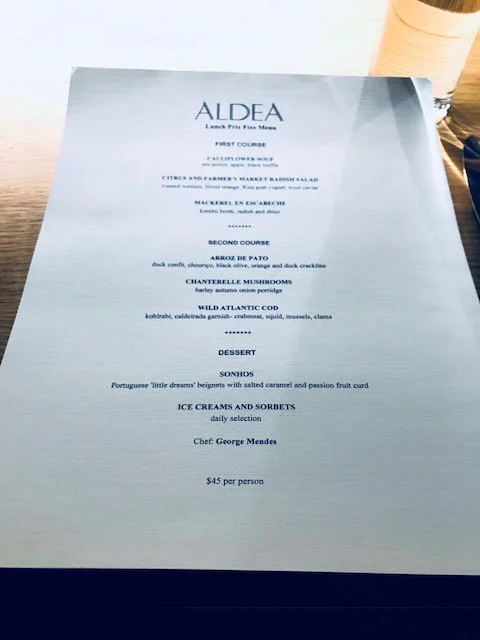 Lunch Prix Fixe Menu