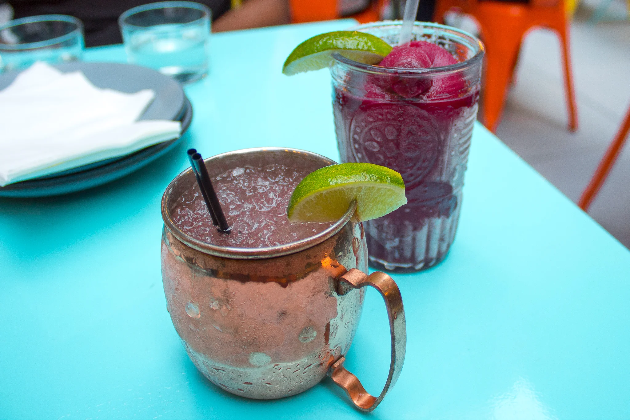 POMEGRANATE & HIBISCUS MARGARITA & LA MULE FRESCA