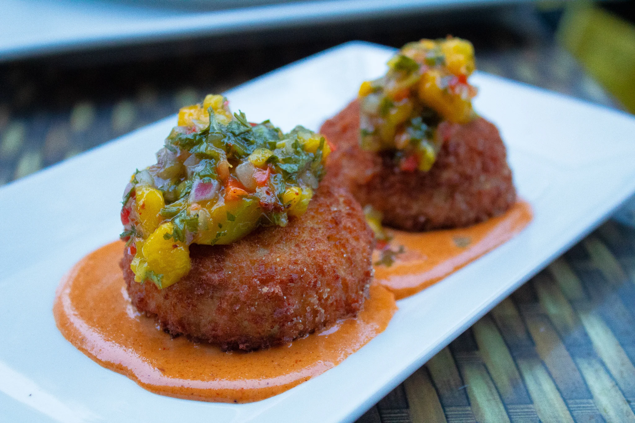 Jumpo Lump Crab Cakes with Mango Salsa
