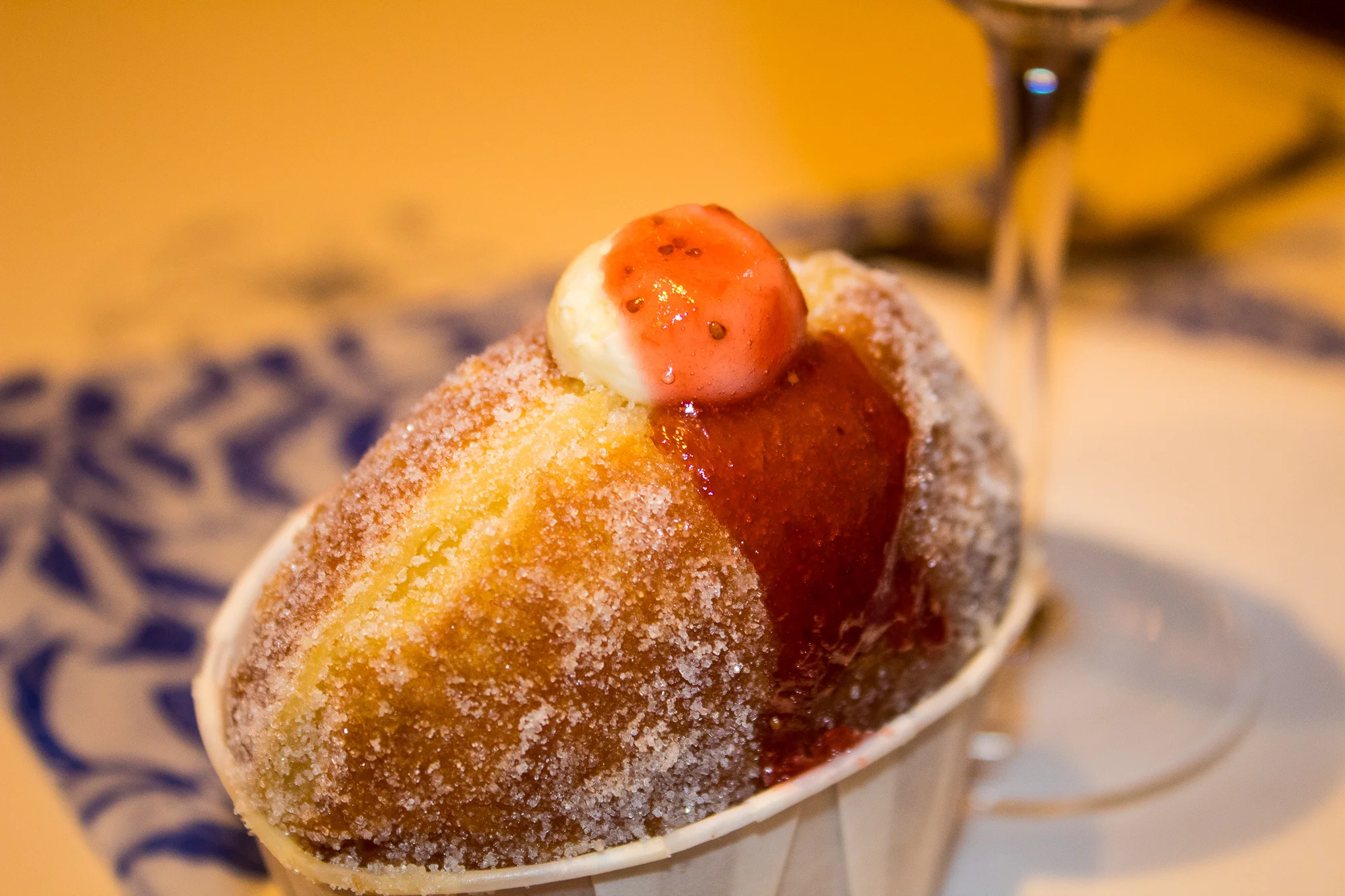 Supermoon Bakehouse donut with strawberry filling