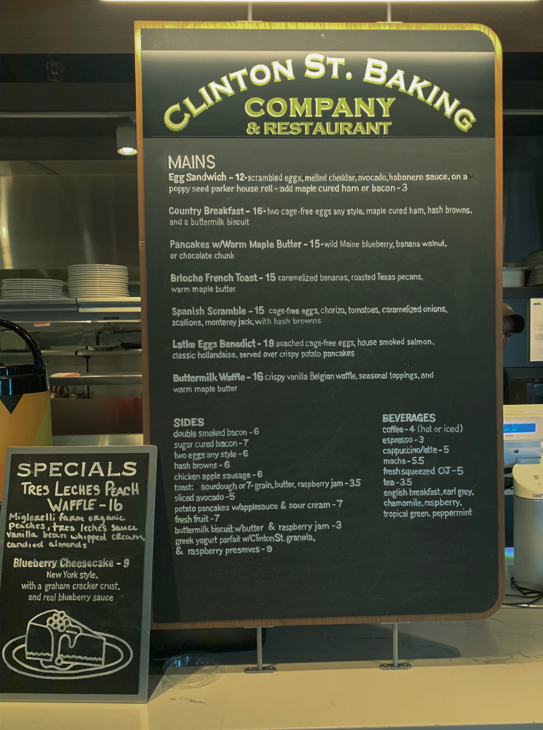 Menu for Clinton St. Baking Co.