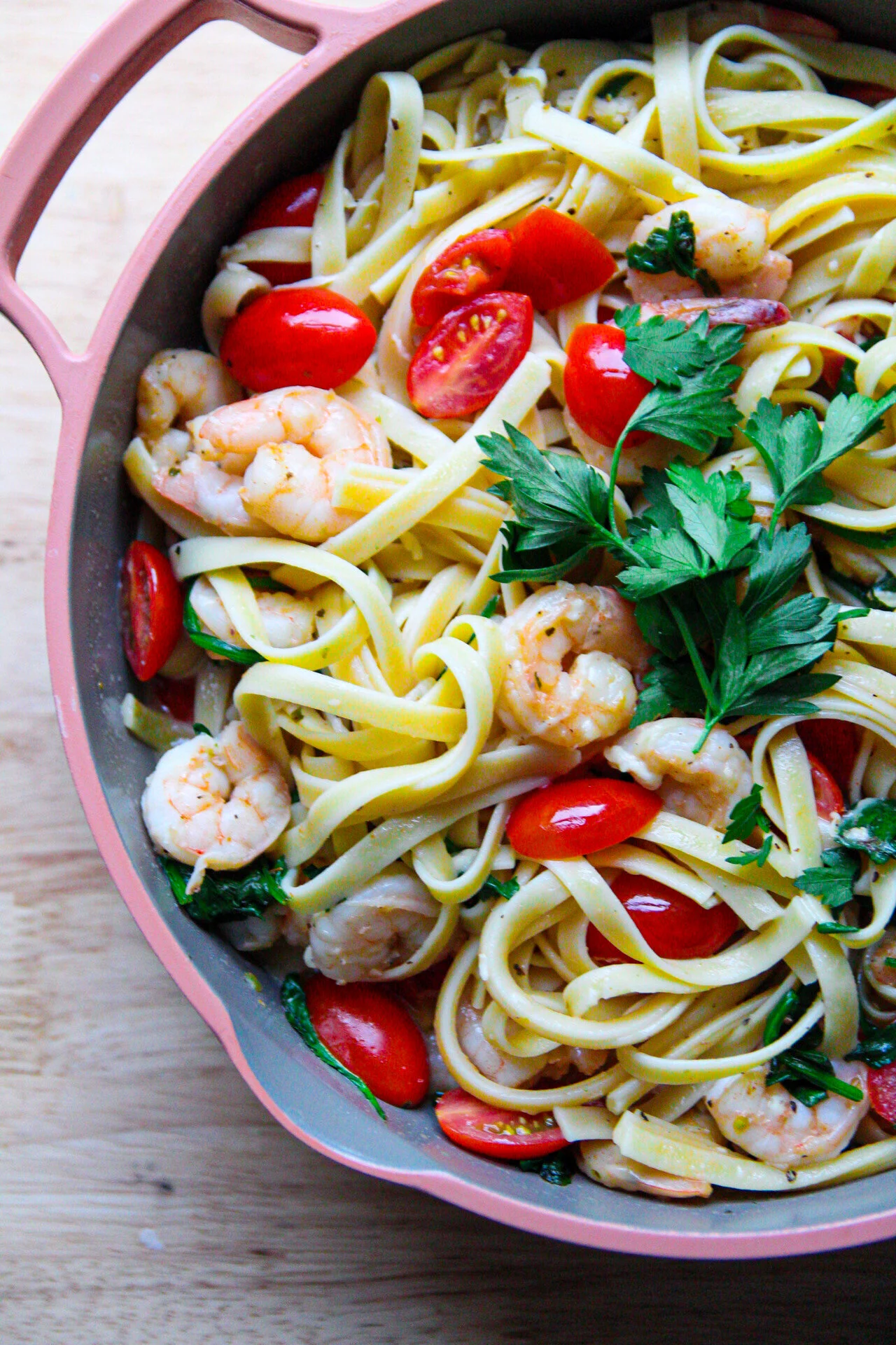 Recipe One Pot Shrimp Pasta Dom N The City