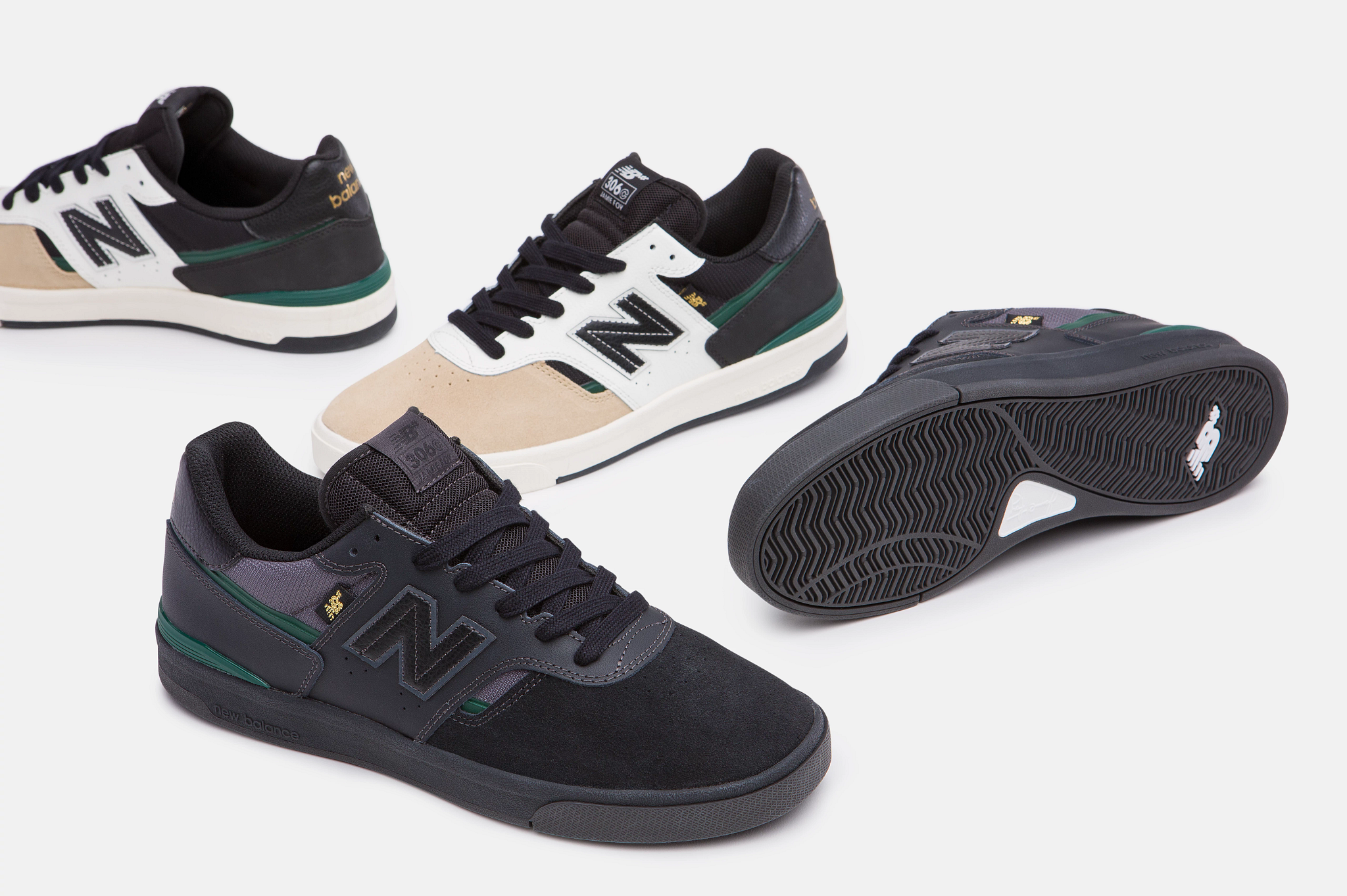 New Balance Numeric 306 Jamie Foy Cupsole Skate Shoes - Black/Green