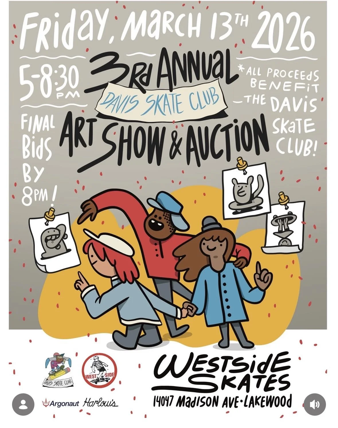 3rd Annual Davis Skate Club Art Show and Auction