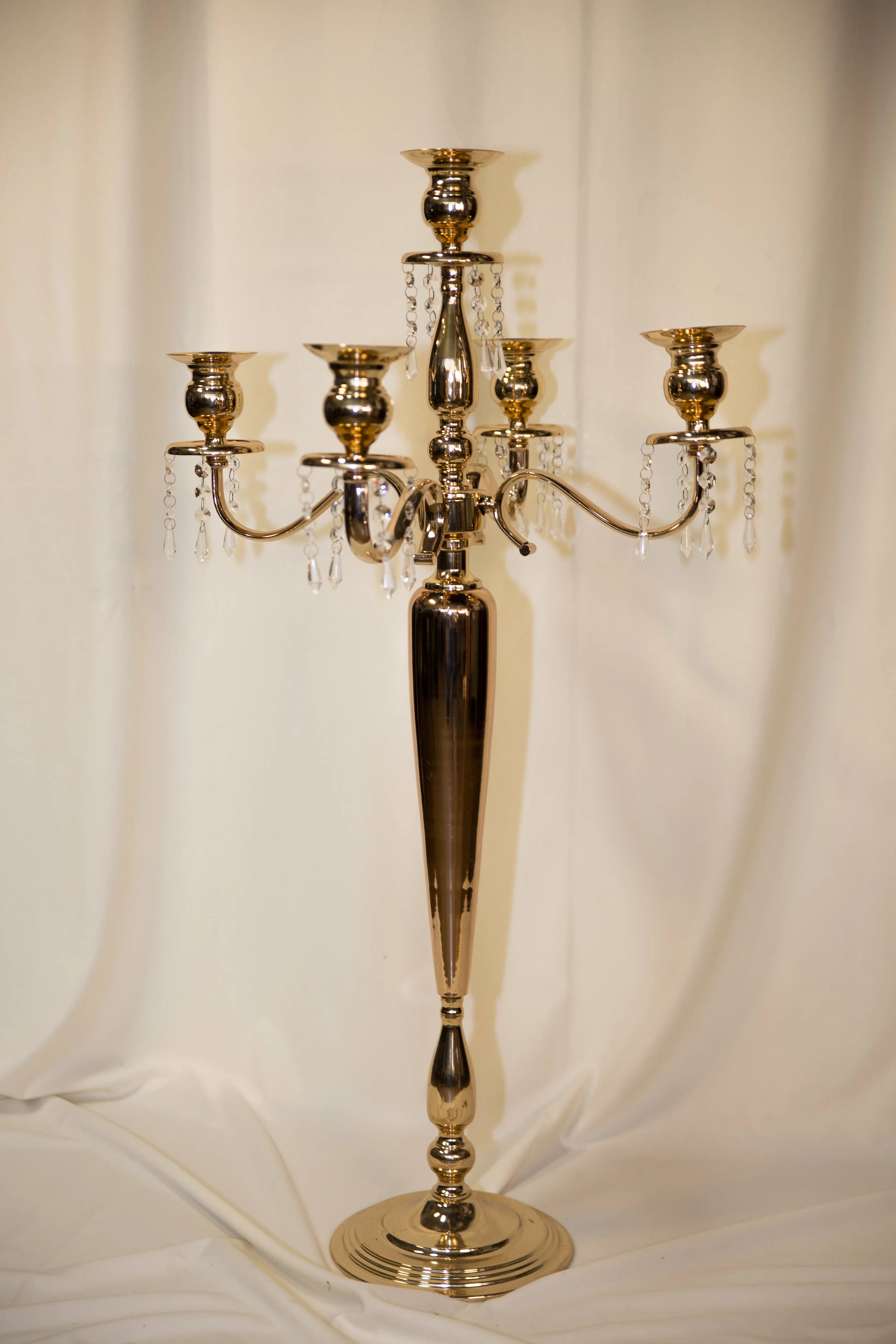 CHC-008: Kelly - 5 Arm Candelabra with Crystals