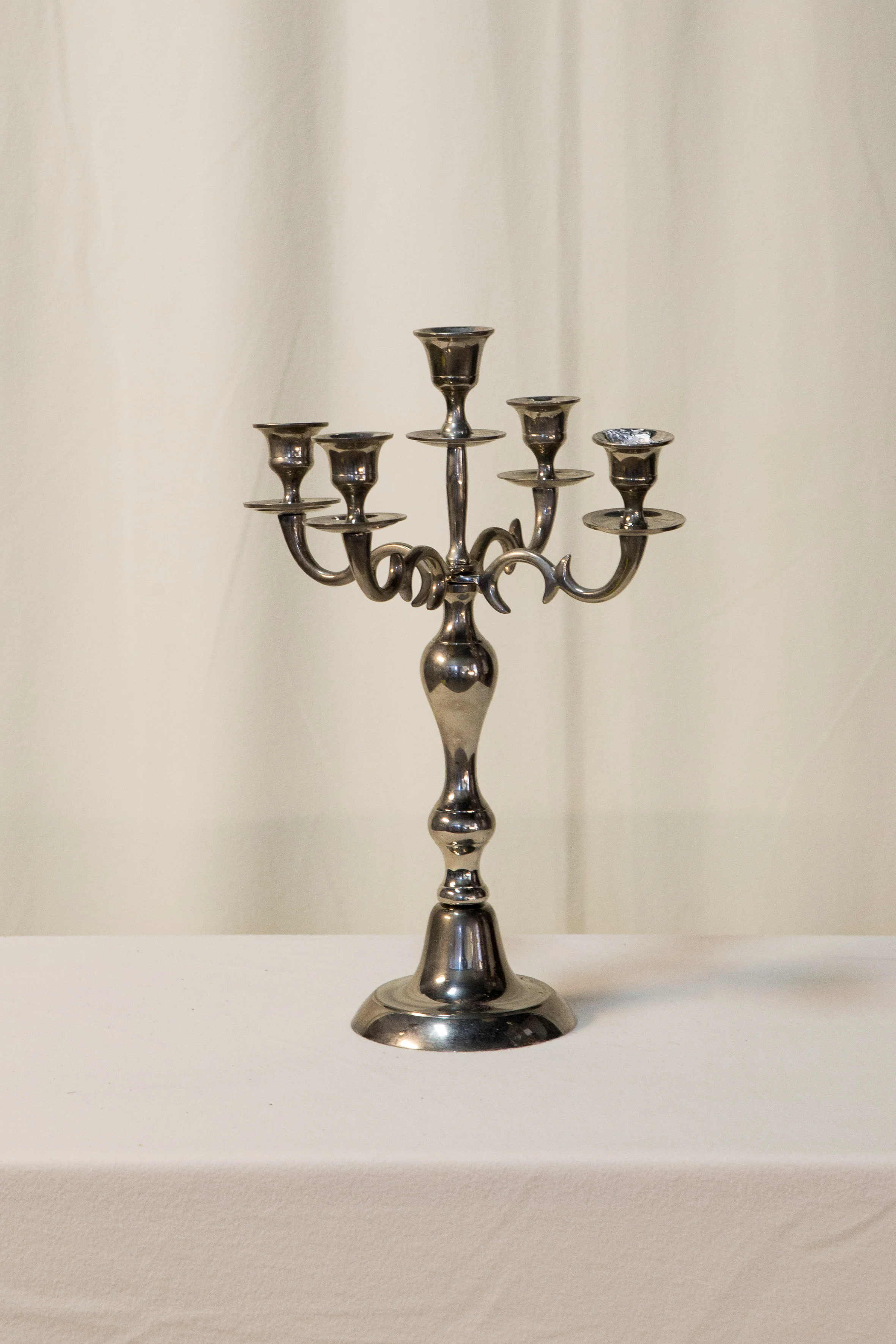 CHC-011: Sue - Silver 5 Arm Candelabra
