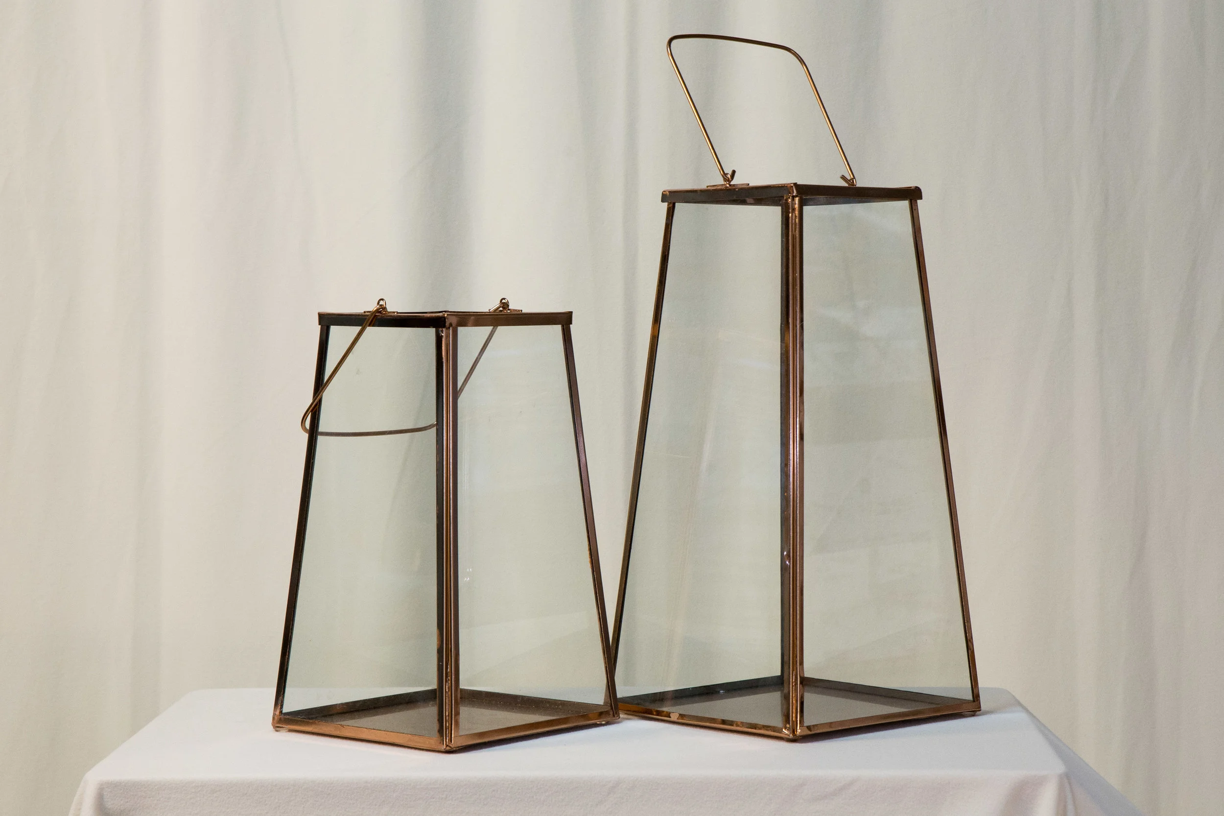 LNT-003: Square Brass Lanterns