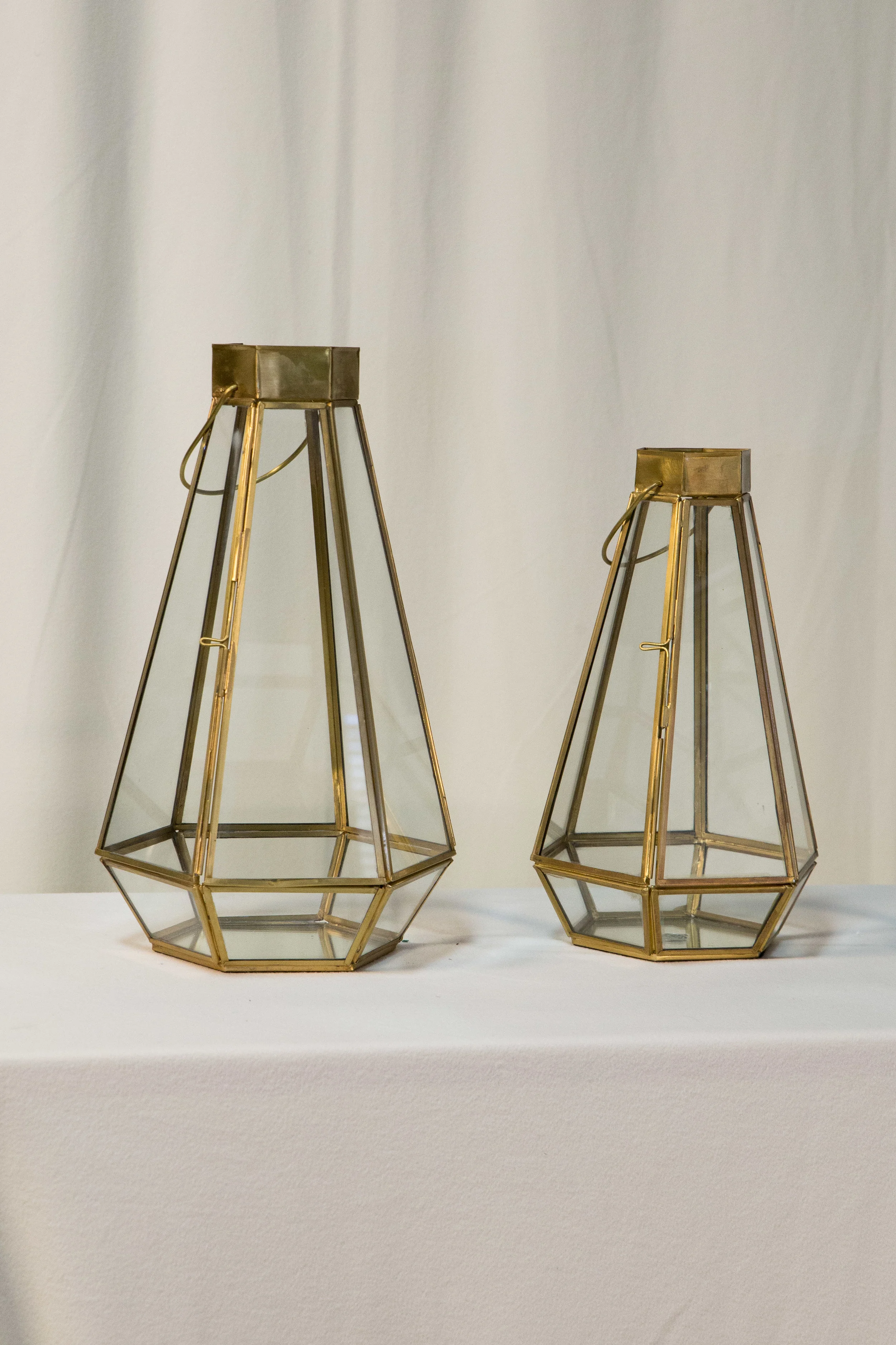 LNT-004: Modern Brass Lanterns