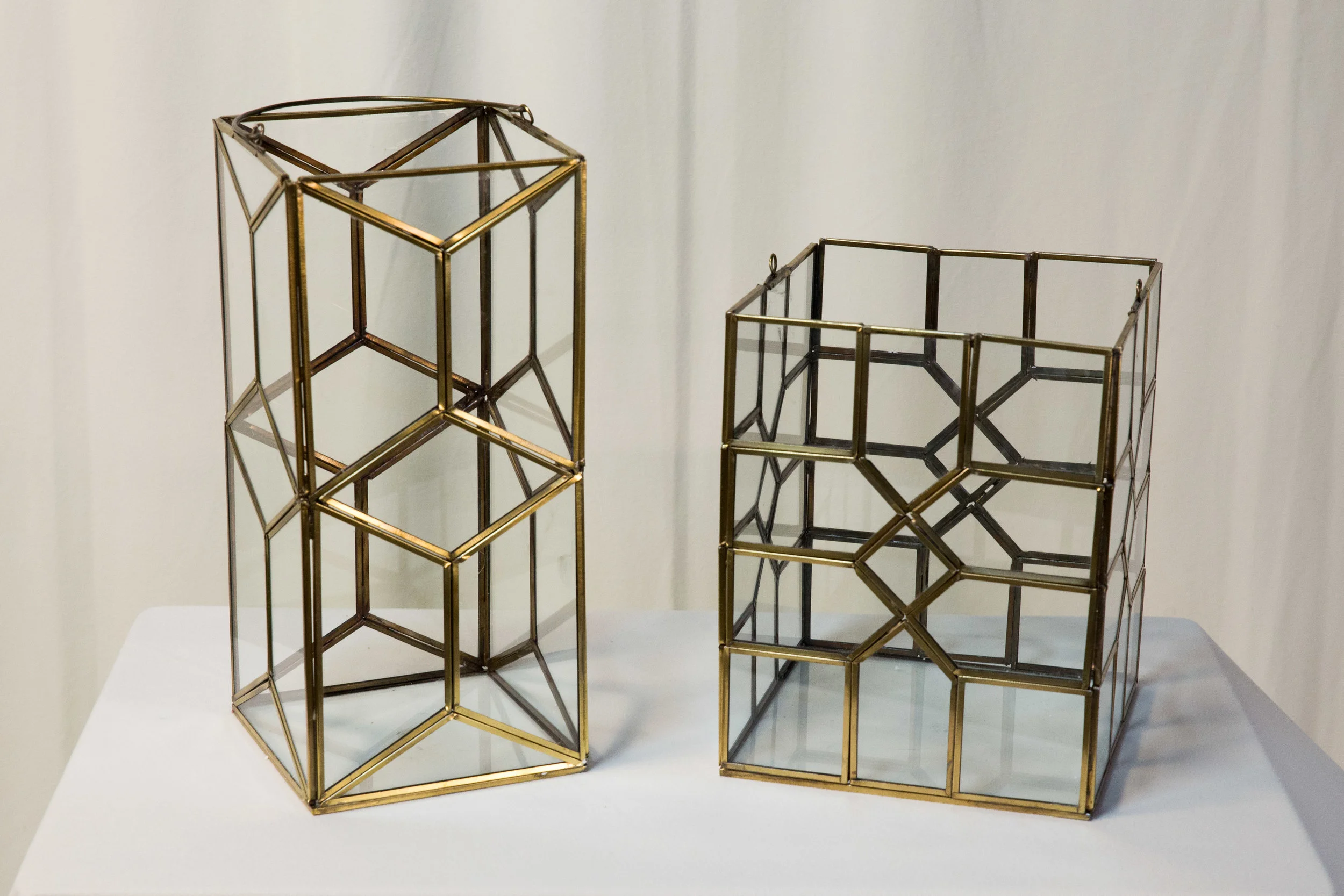 LNT-005: Pattern Glass Lantern