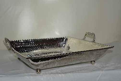 CDS-026: Square Hammered Silver Tray