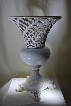 REF-016: White Pierced Urn