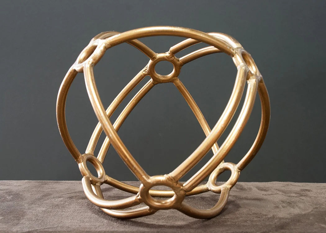 MISC-013-015: Gold Metal Geometric Shapes