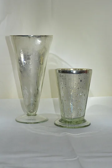LOW-097: Silver Mercury Julep Vases