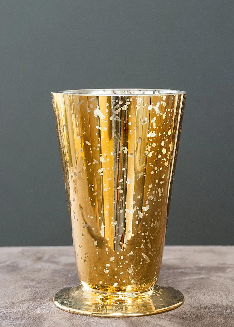 LOW-098: Gold Mercury Julep Vases