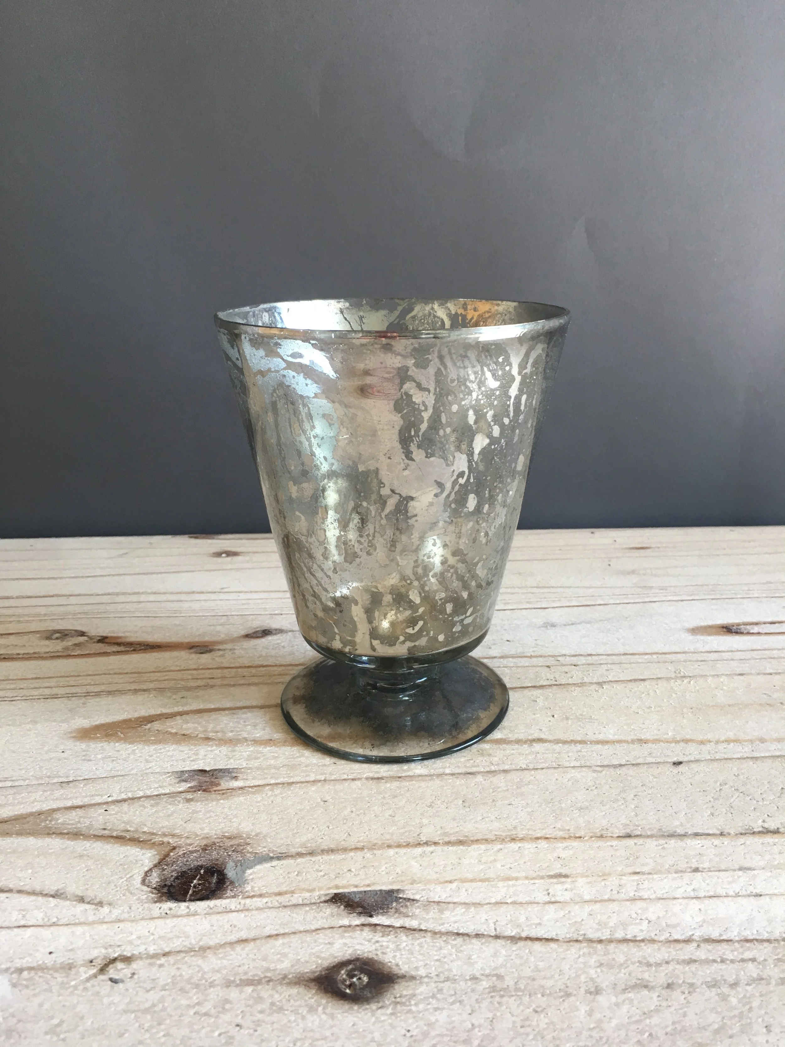 LOW-034: Silver Mercury Vase
