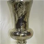 REF-015: Silver Mercury Hourglass Vase