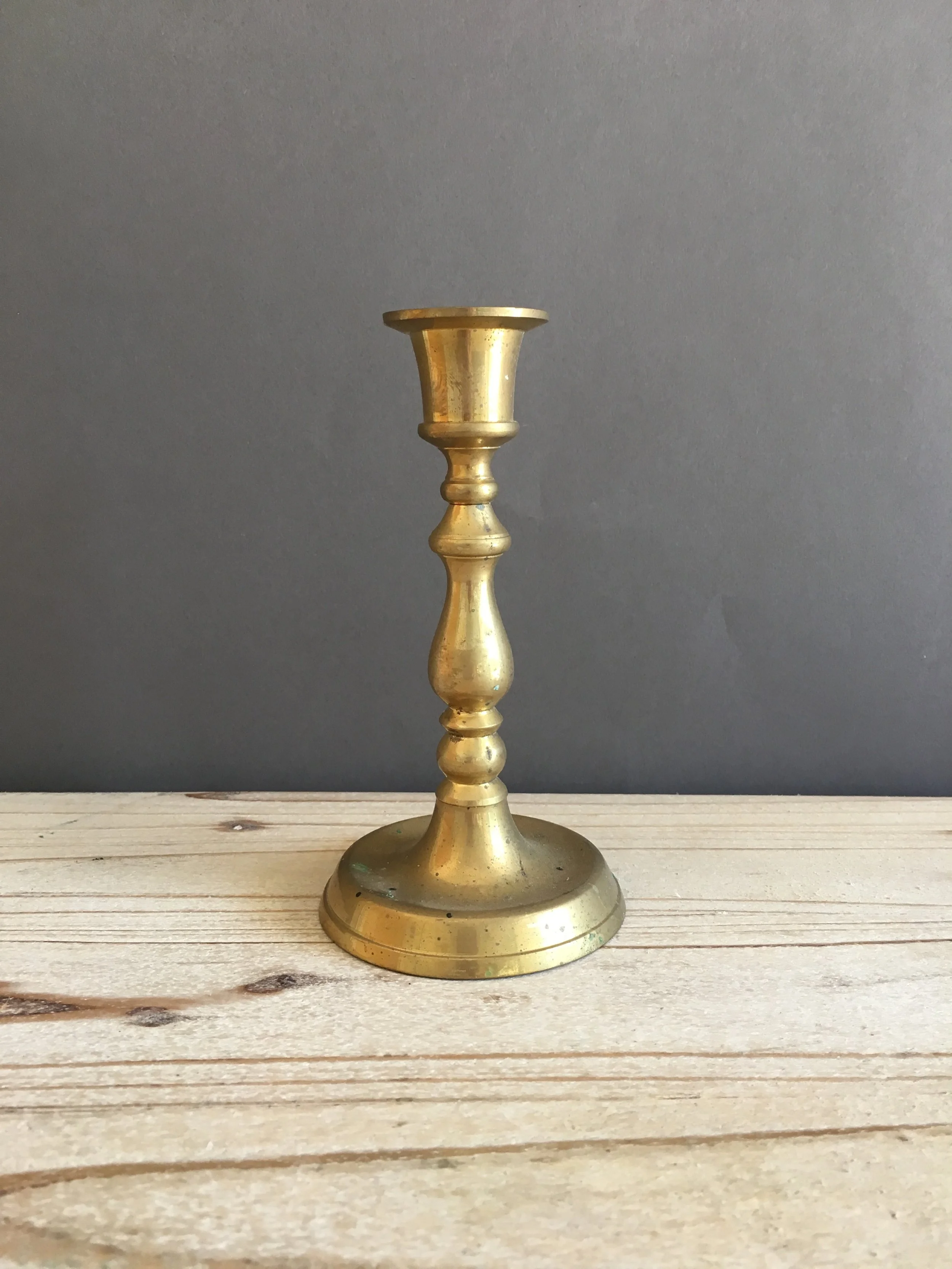 CHC-065: Antique Brass Candleholder