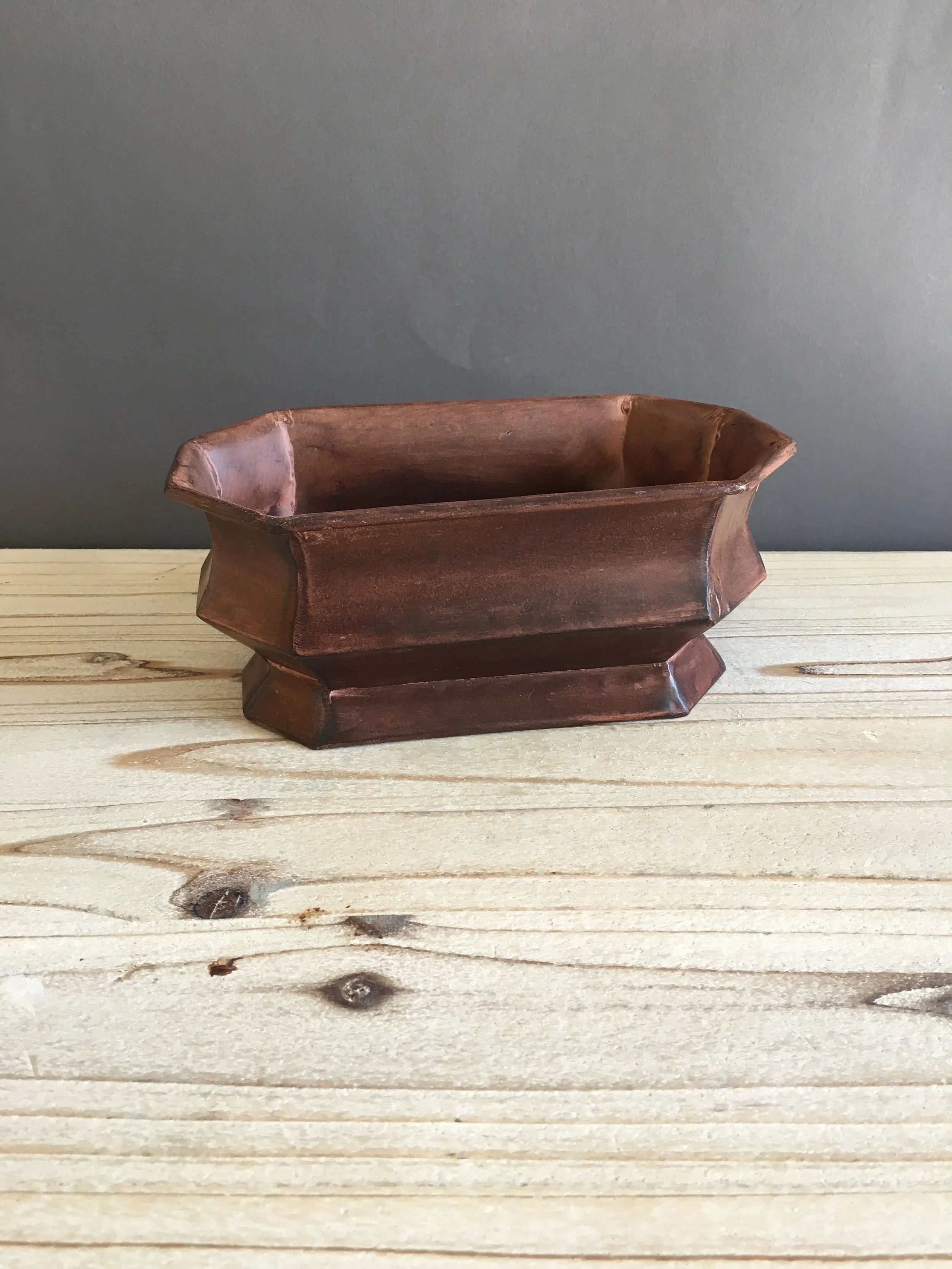 PLT-025: Brushed Bronze Planter